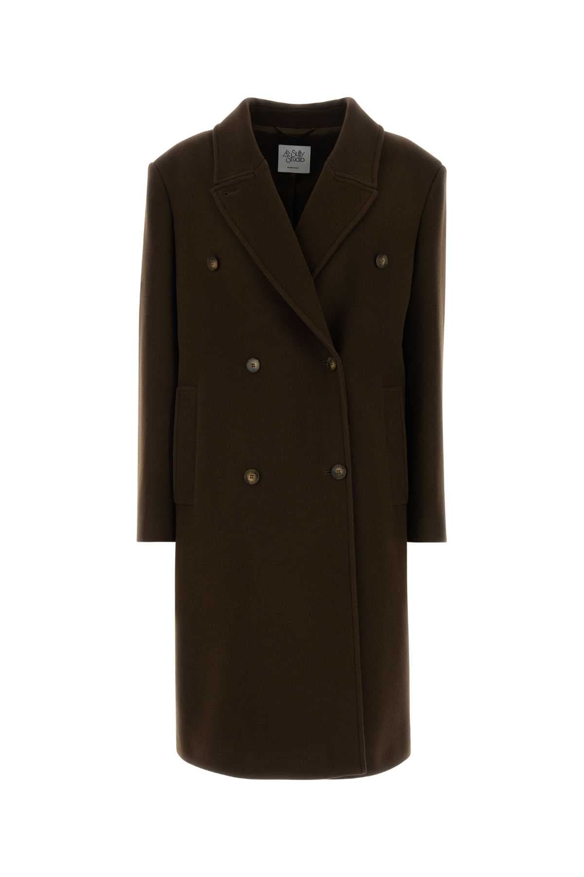 Brown wool coat