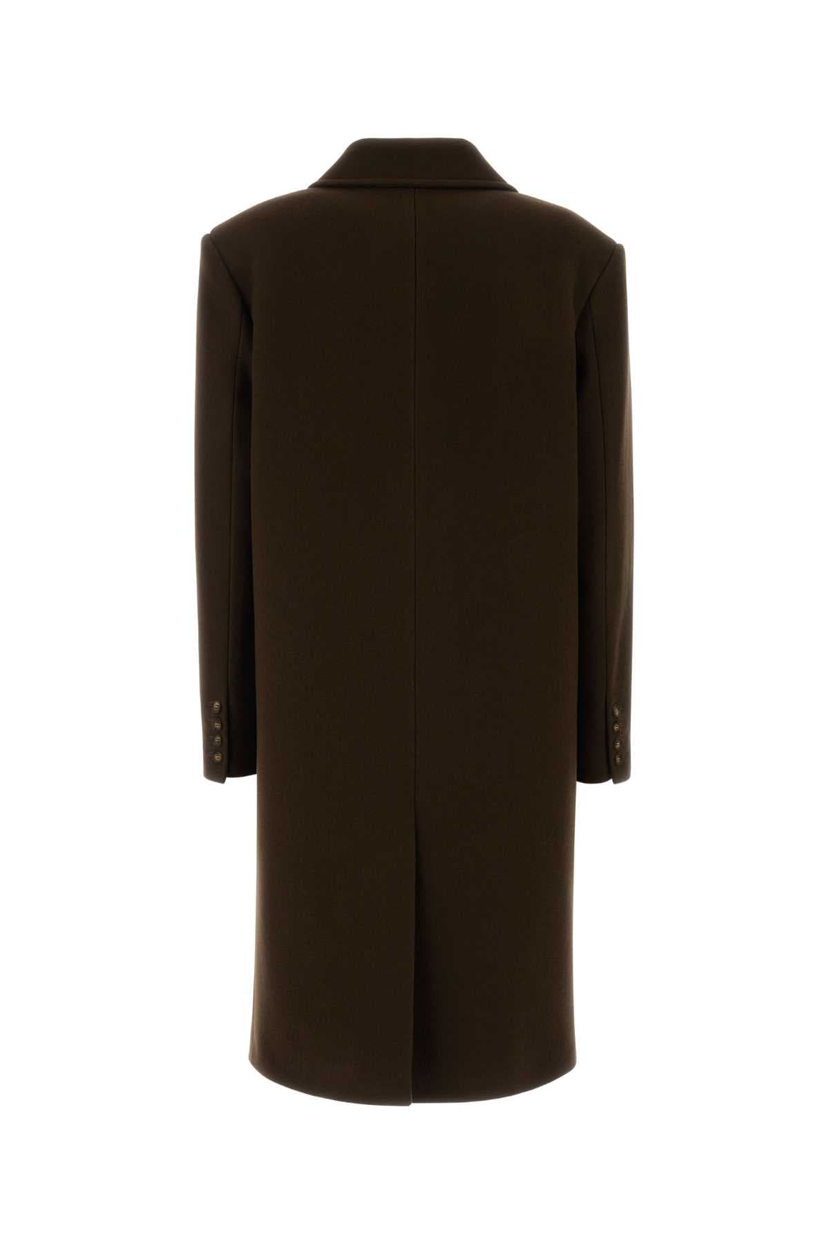 Brown wool coat - мініатюра 2