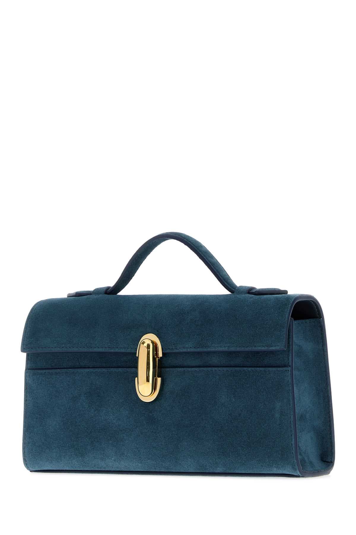 Cerulean blue suede Symmetry handbag - мініатюра 2