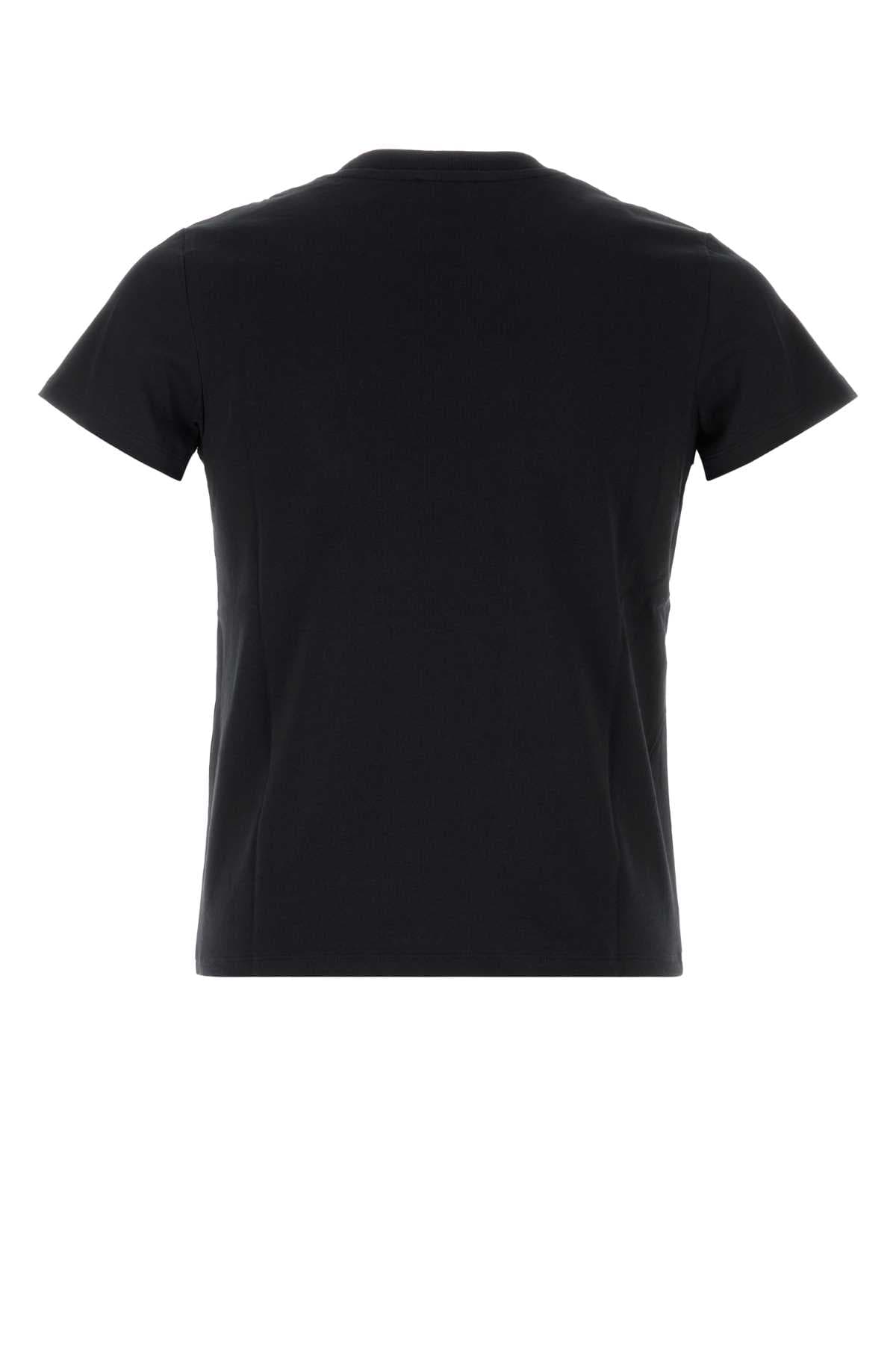 Black cotton t-shirt - мініатюра 2