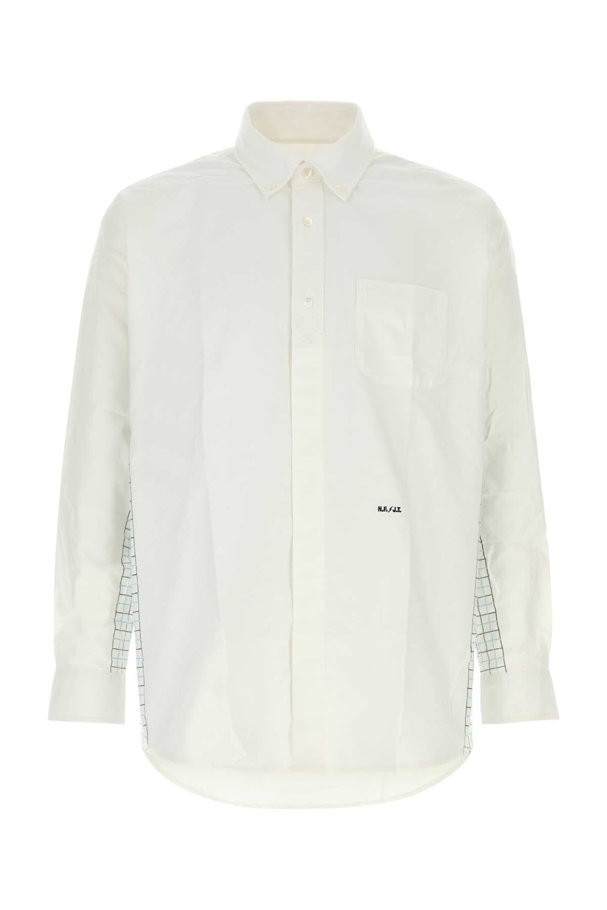 White oxford A.P.C. x FRGMT shirt
