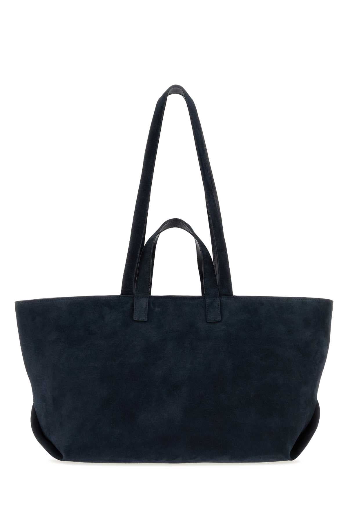 Midnight blue suede Le Drummer shopping bag