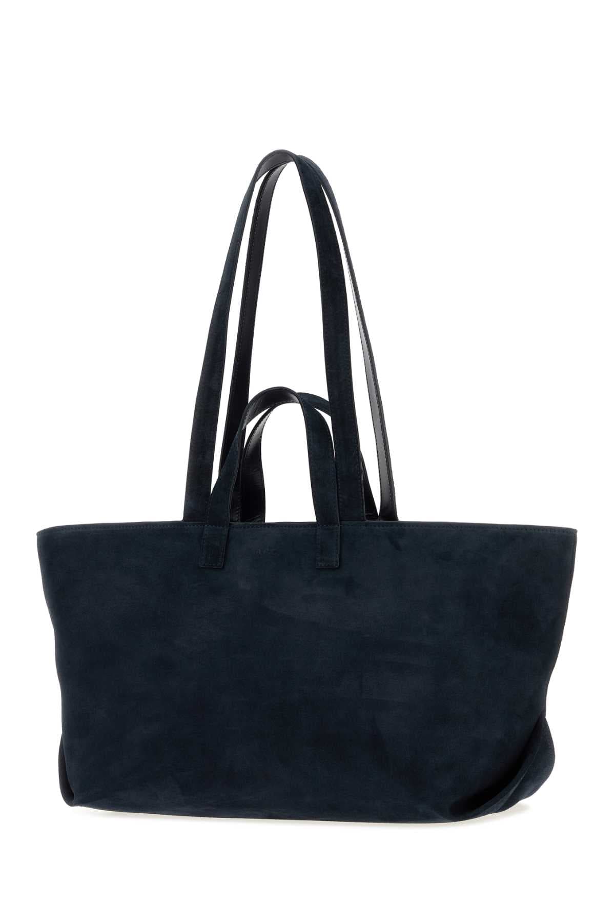 Midnight blue suede Le Drummer shopping bag - мініатюра 2