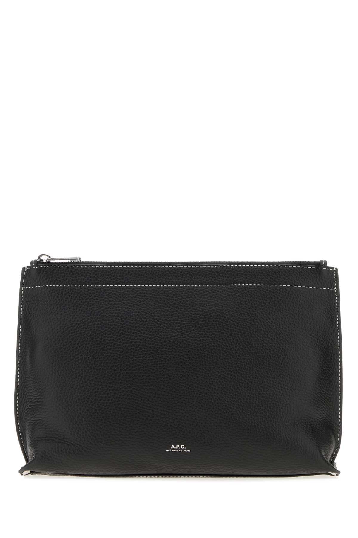 Black leather Clou pouch