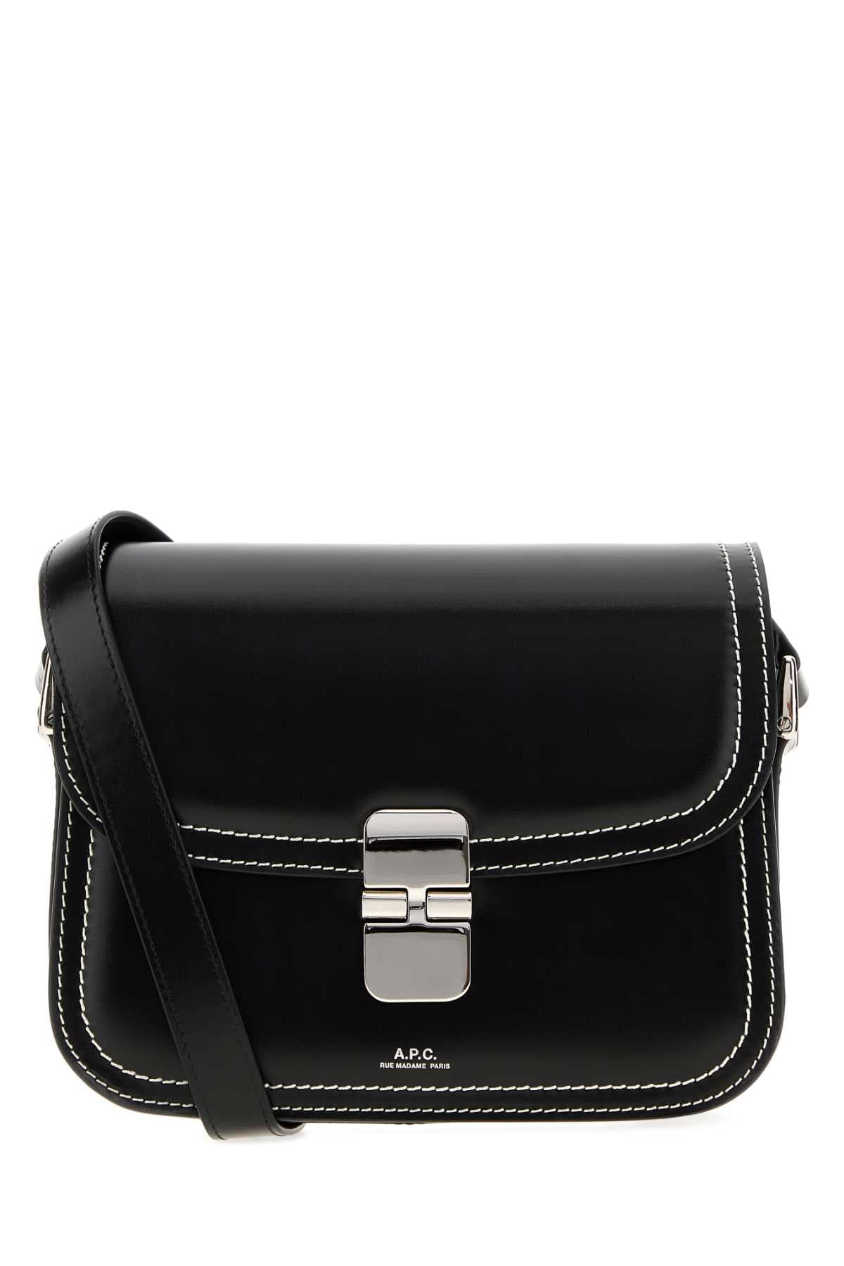 Black leather small Grace shoulder bag