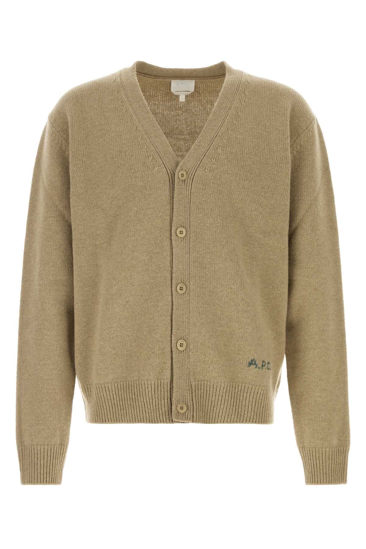 Beige wool Kevin cardigan
