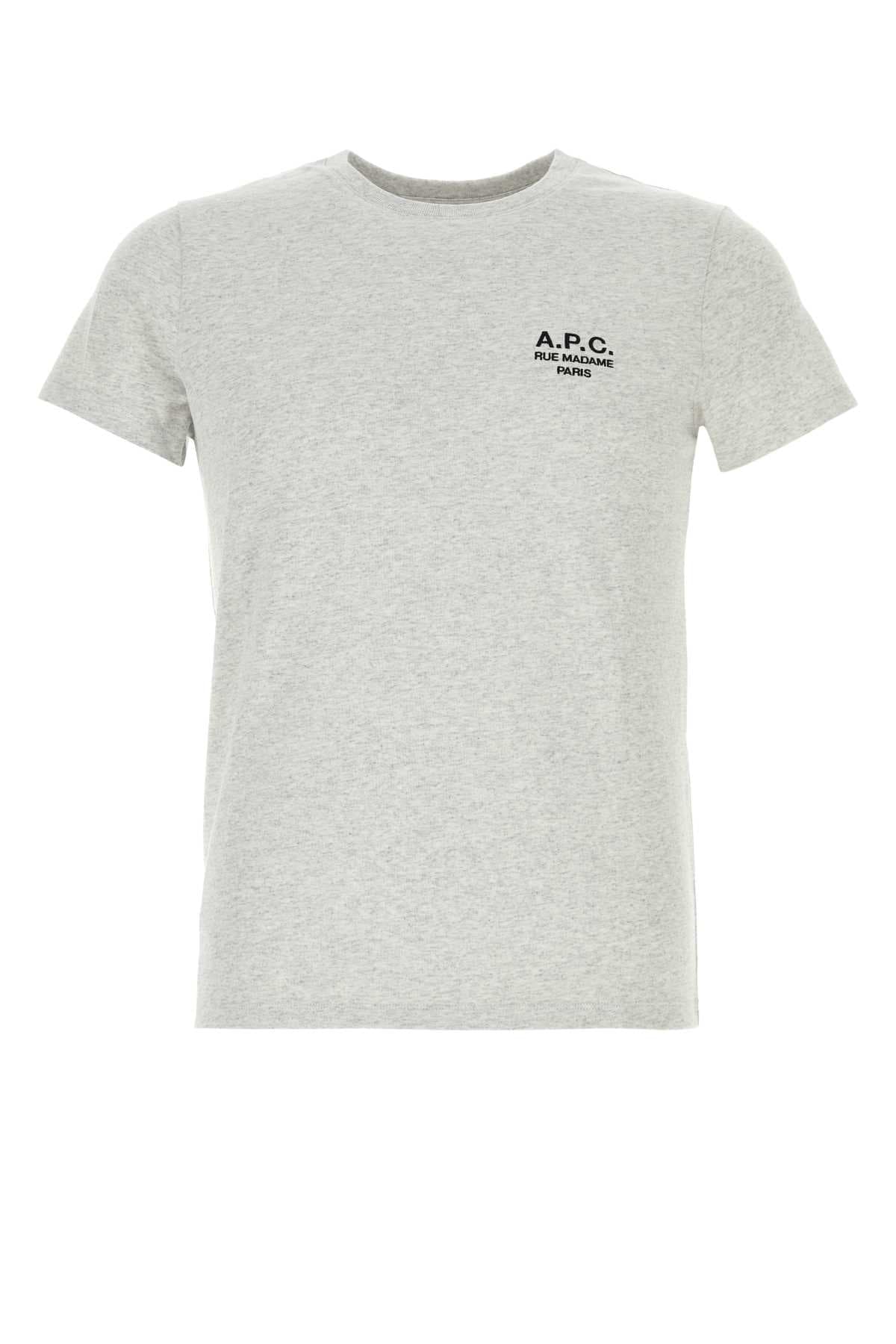 Melange grey cotton t-shirt