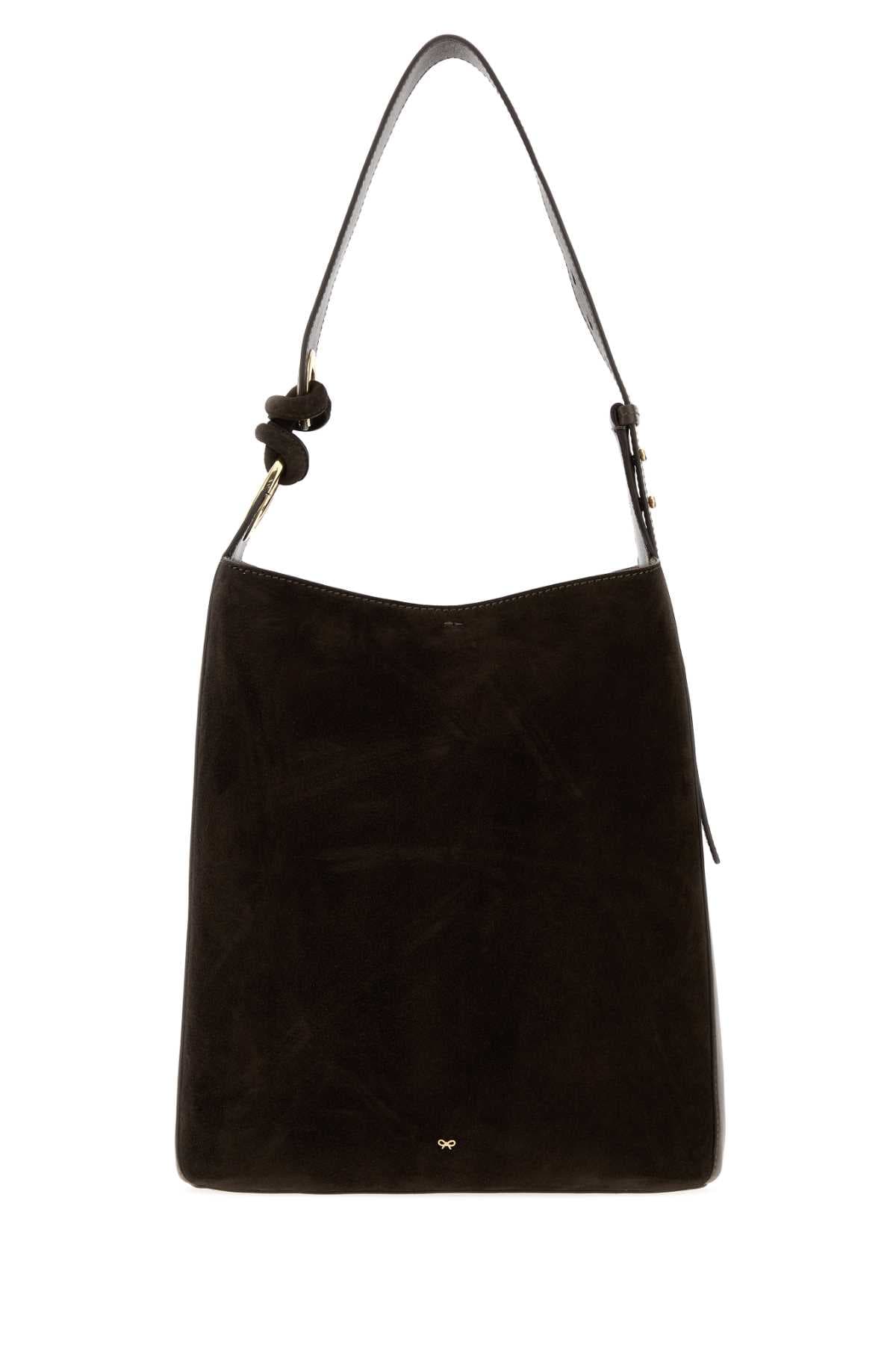 Brown suede Ringo bucket bag