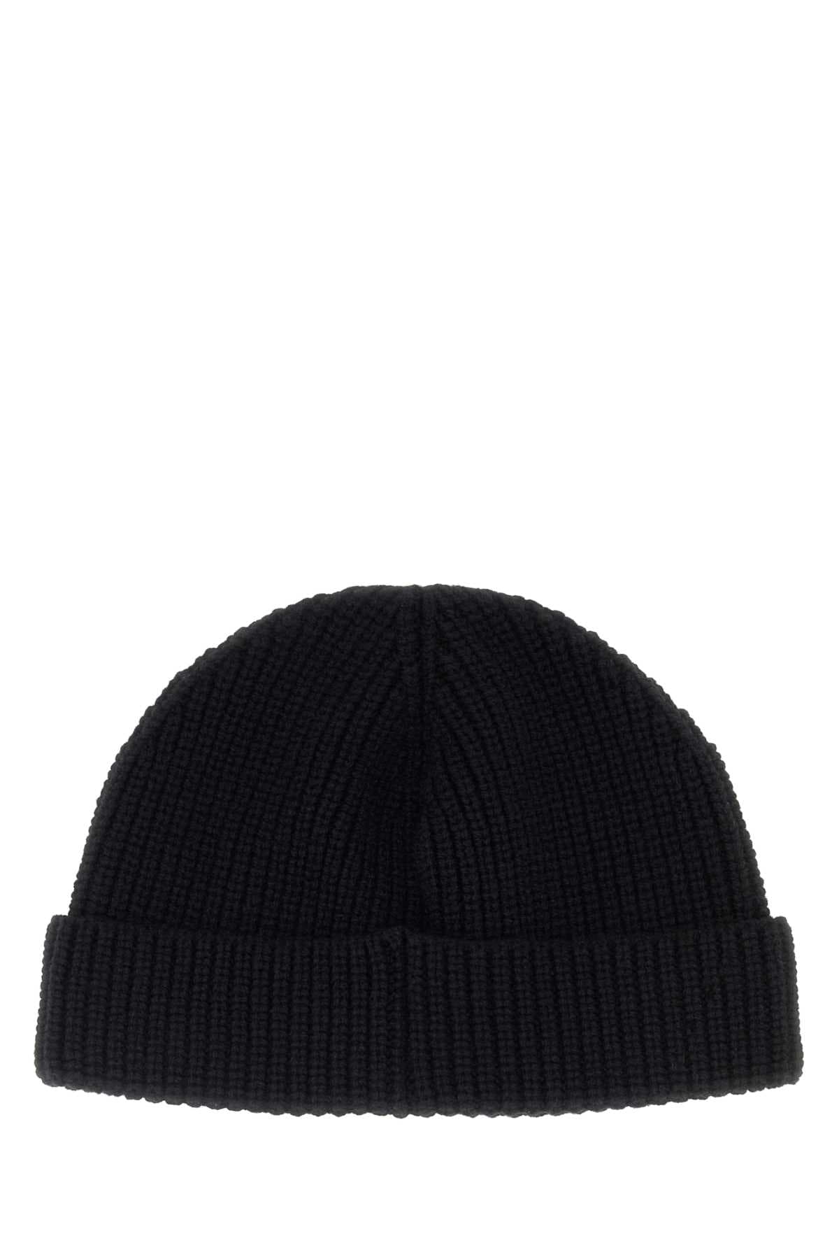 Black cashmere beanie hat - мініатюра 2