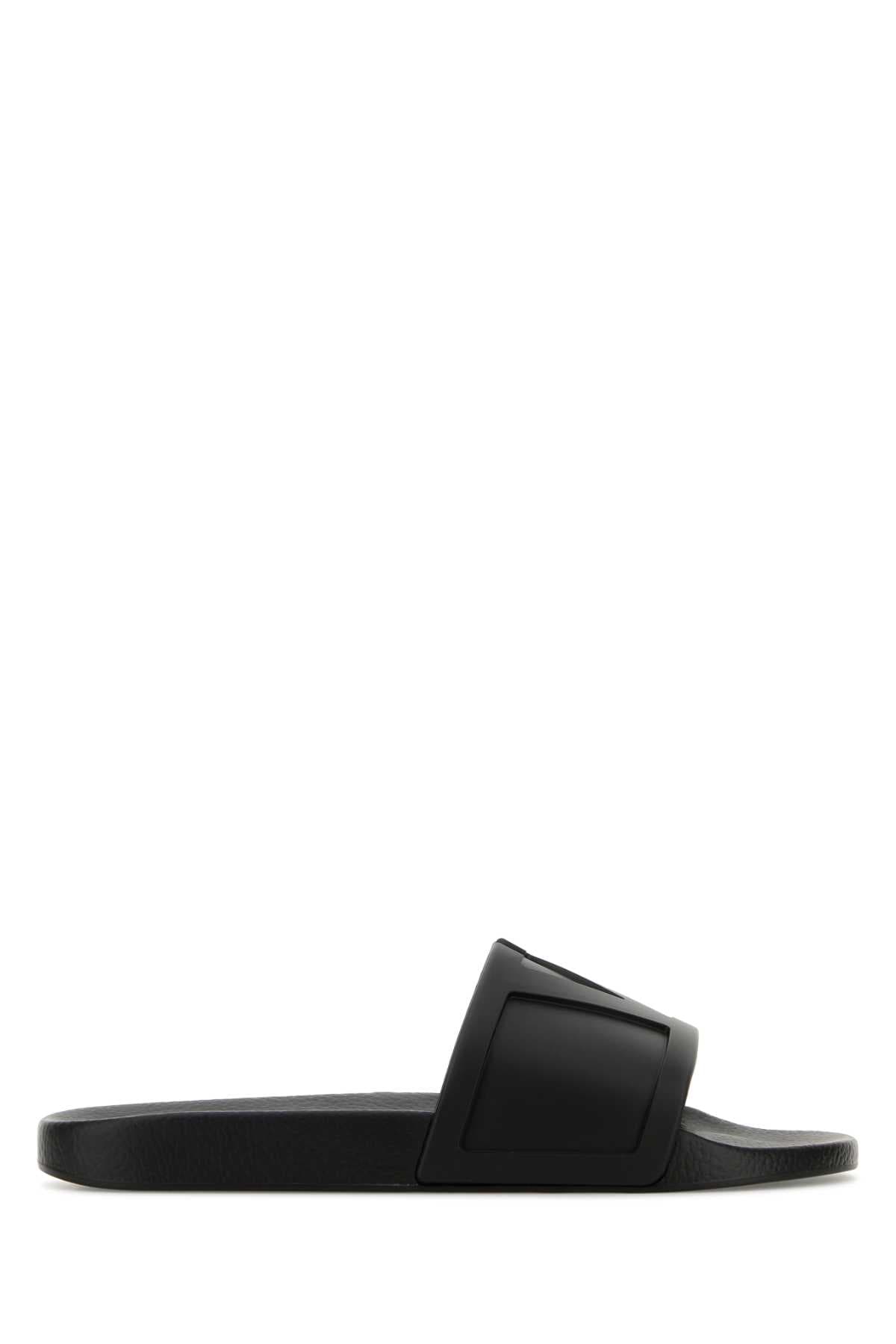 Black rubber Viva Superstar slippers
