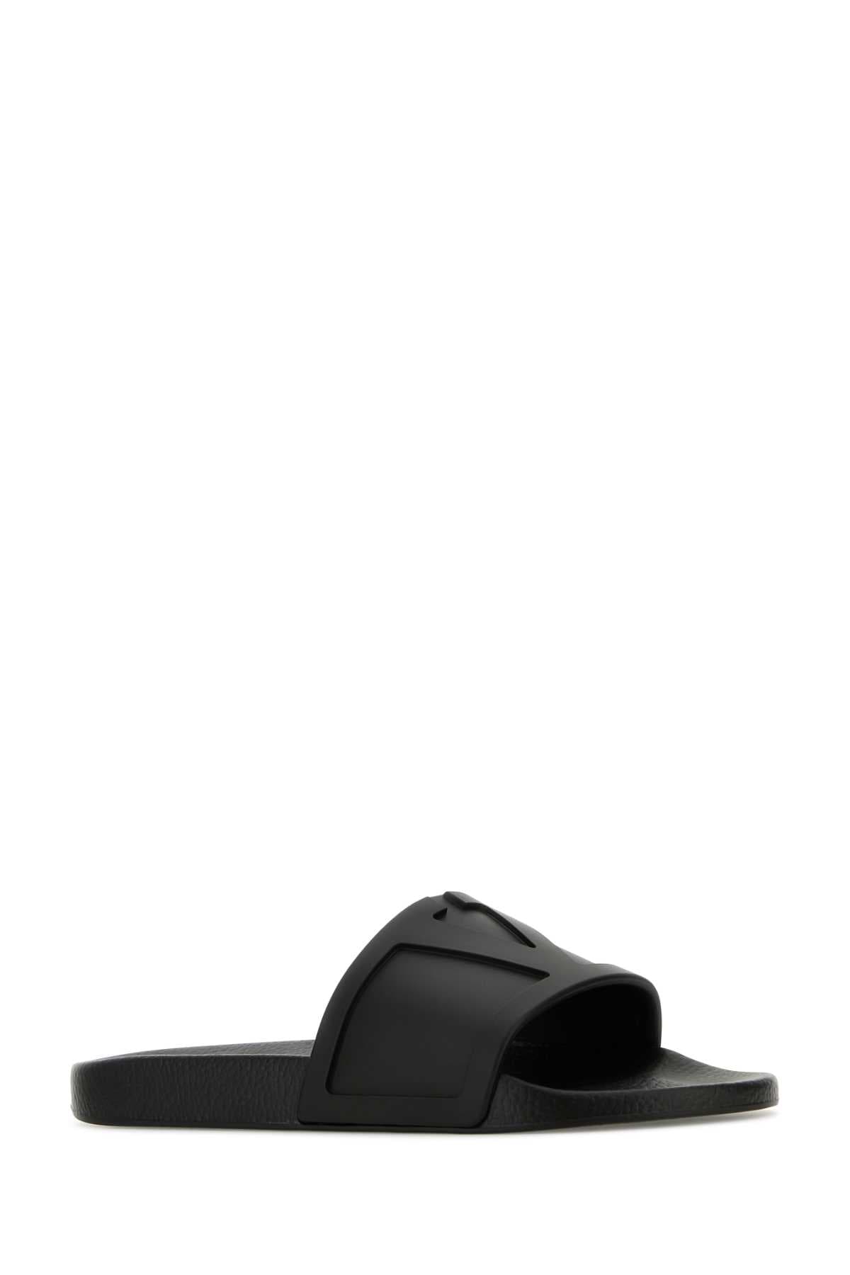 Black rubber Viva Superstar slippers - мініатюра 2