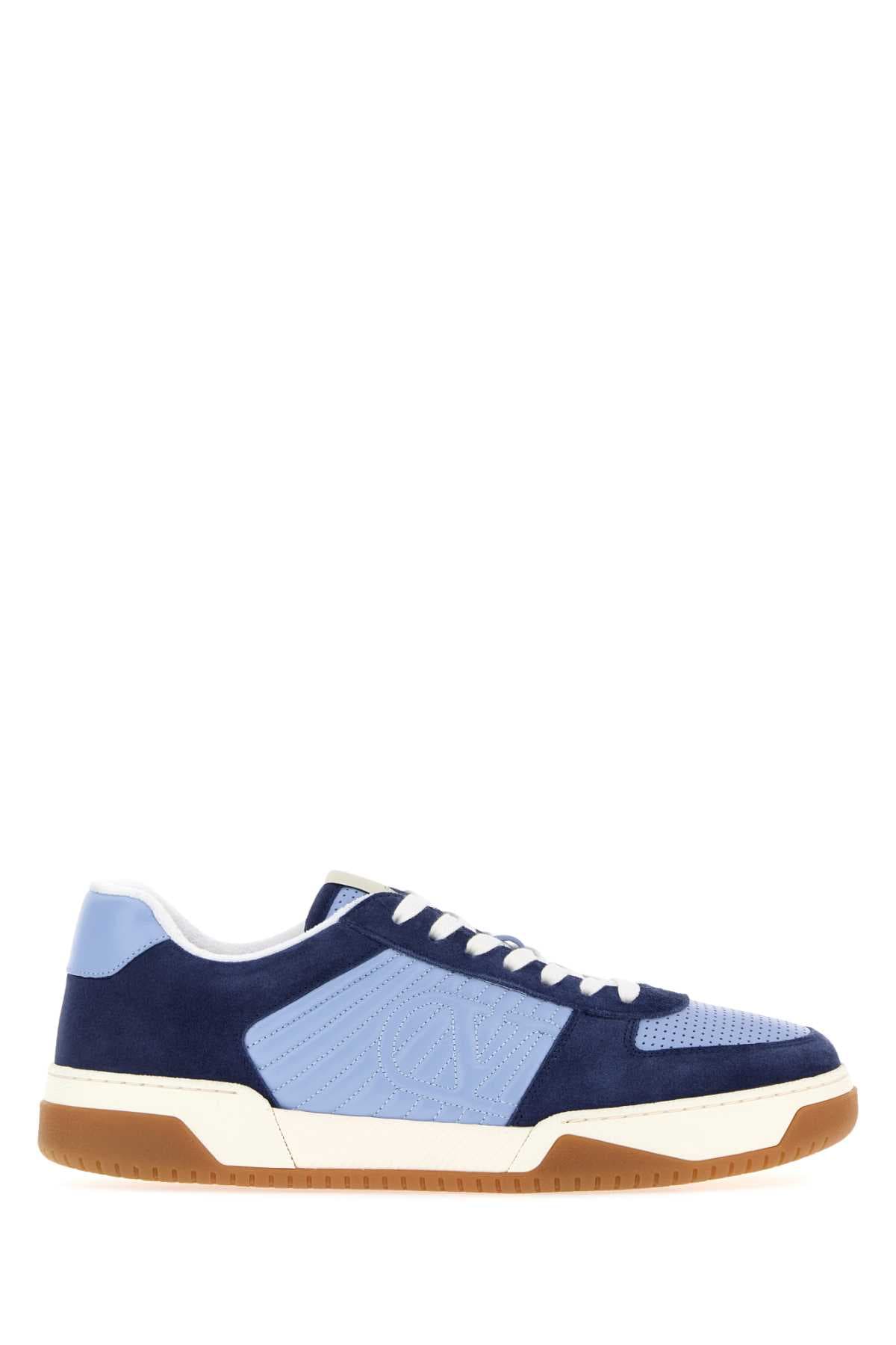Two-tone leather and suede Sparry sneakers
