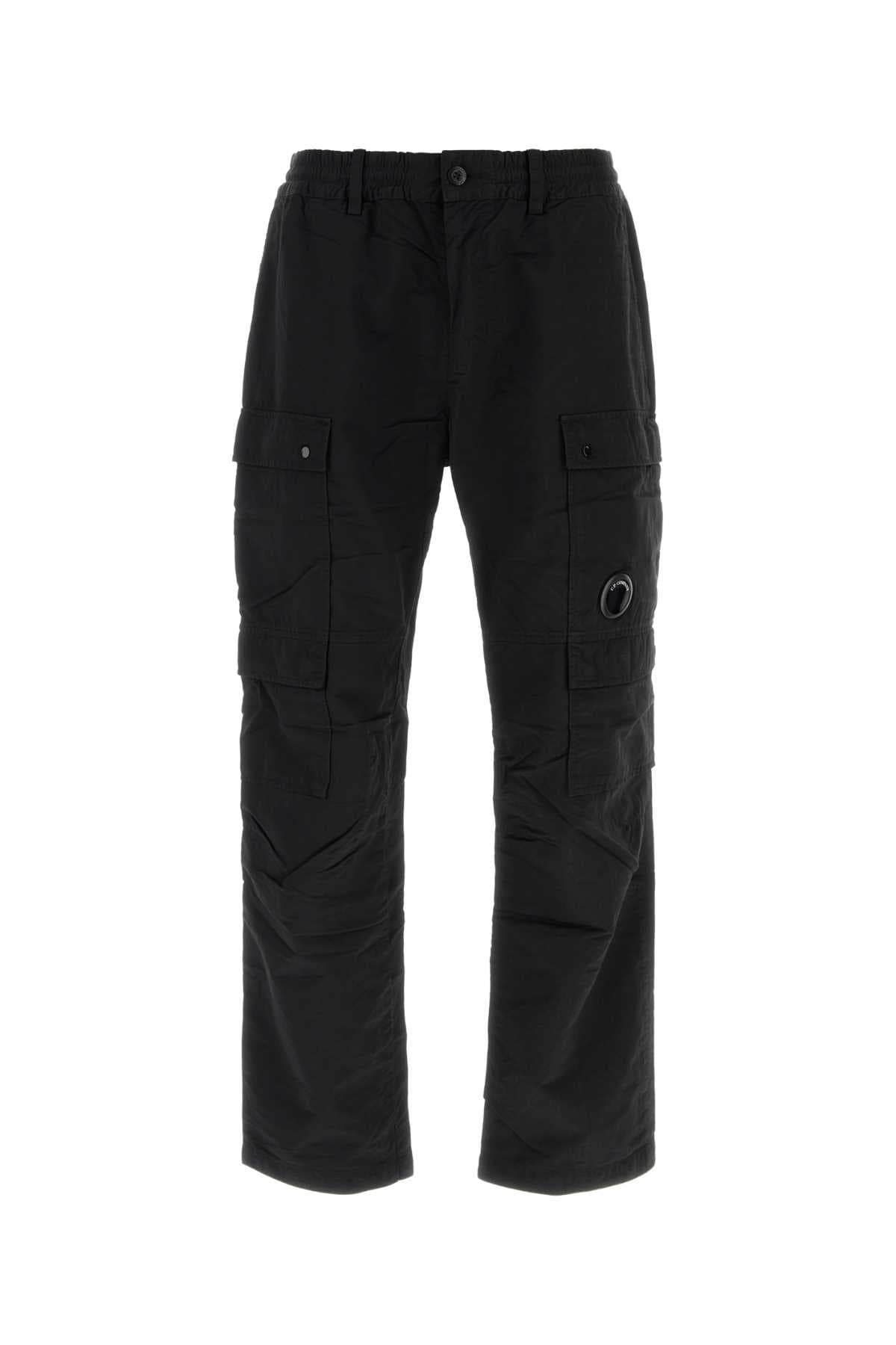 Black nylon cargo pant