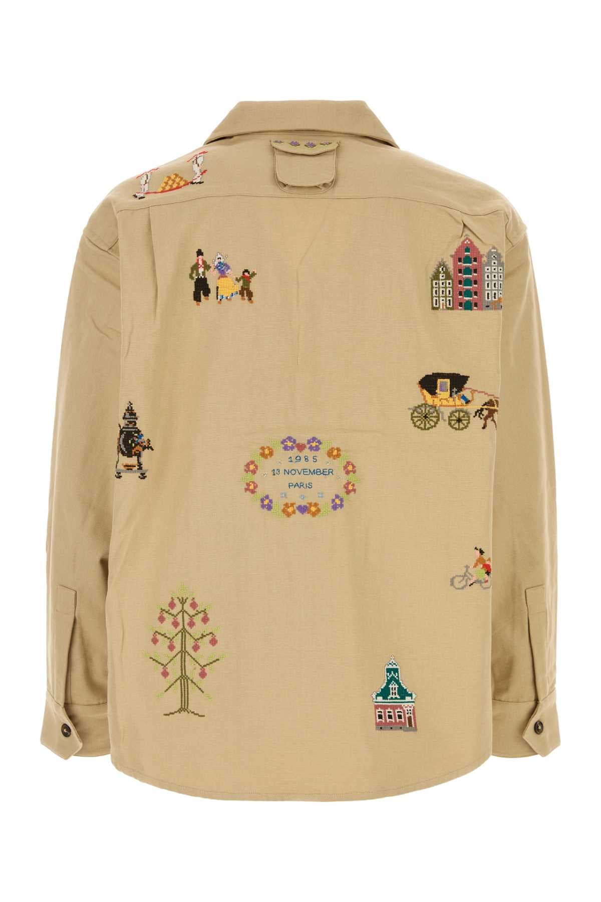 Beige denim Tusken overshirt - мініатюра 2