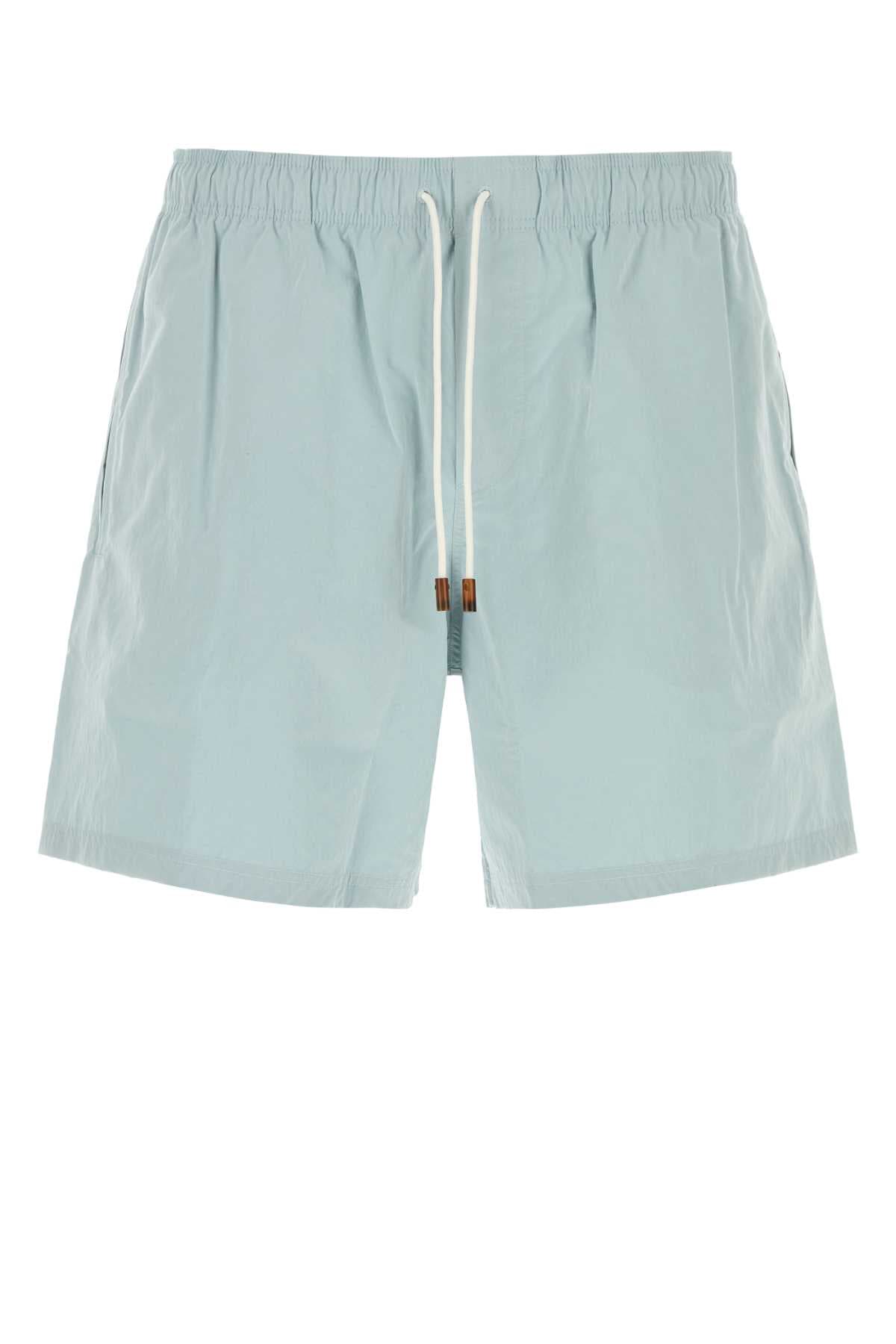 Pastel light-blue nylon blend Antibes swimming shorts