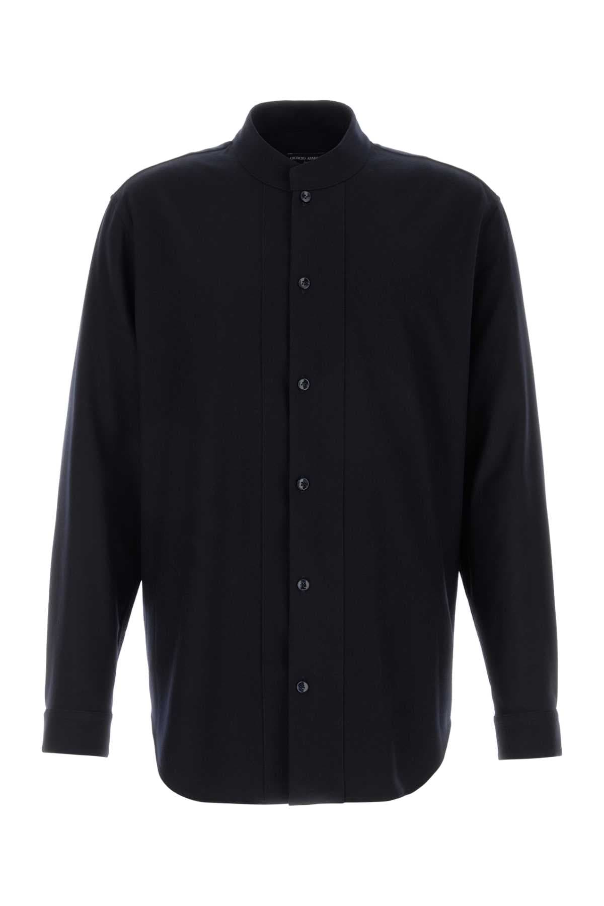 Midnight blue wool Giorgio Armani x Alanui shirt