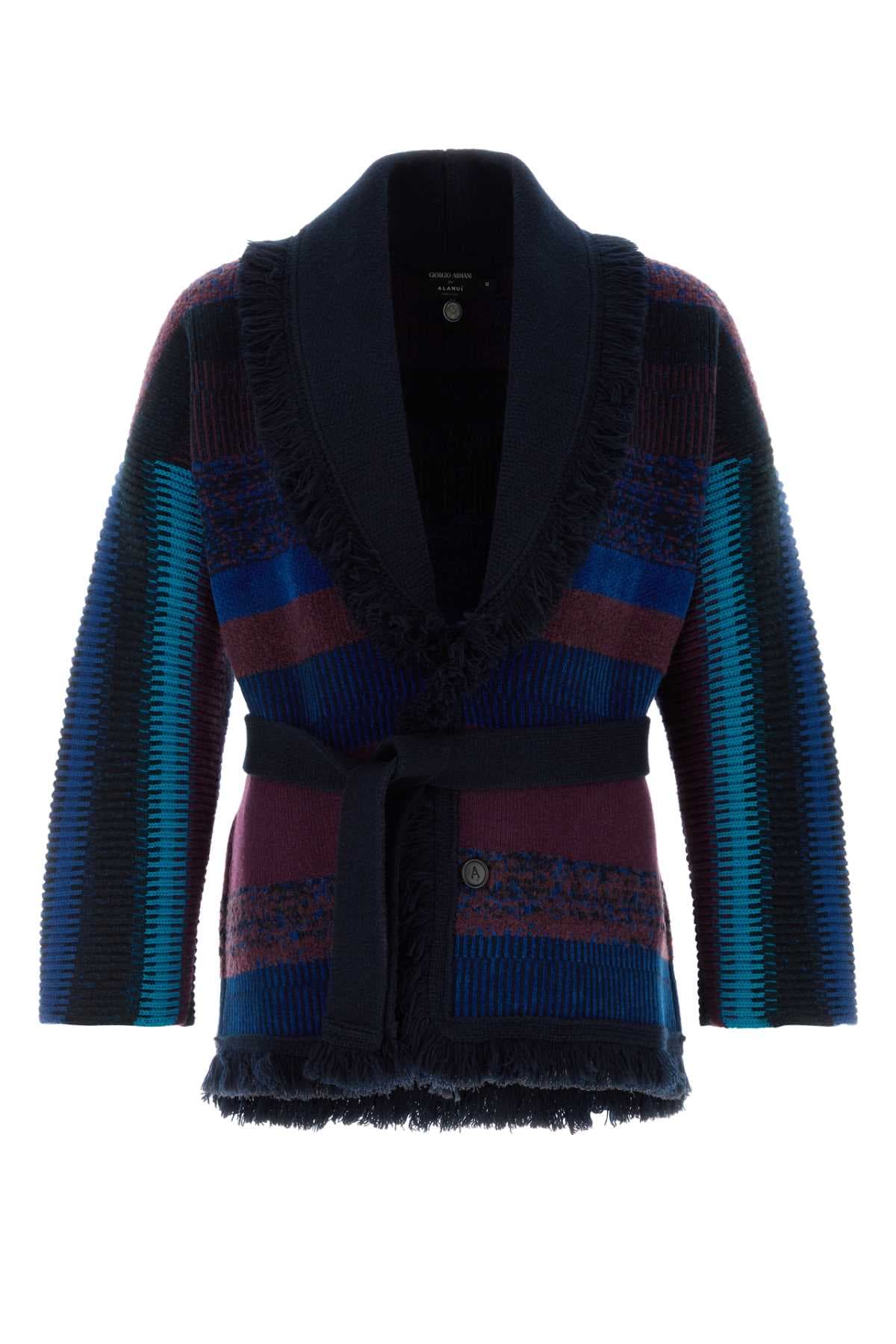 Embroidered cashmere blend Giorgio Armani x Alanui cardigan