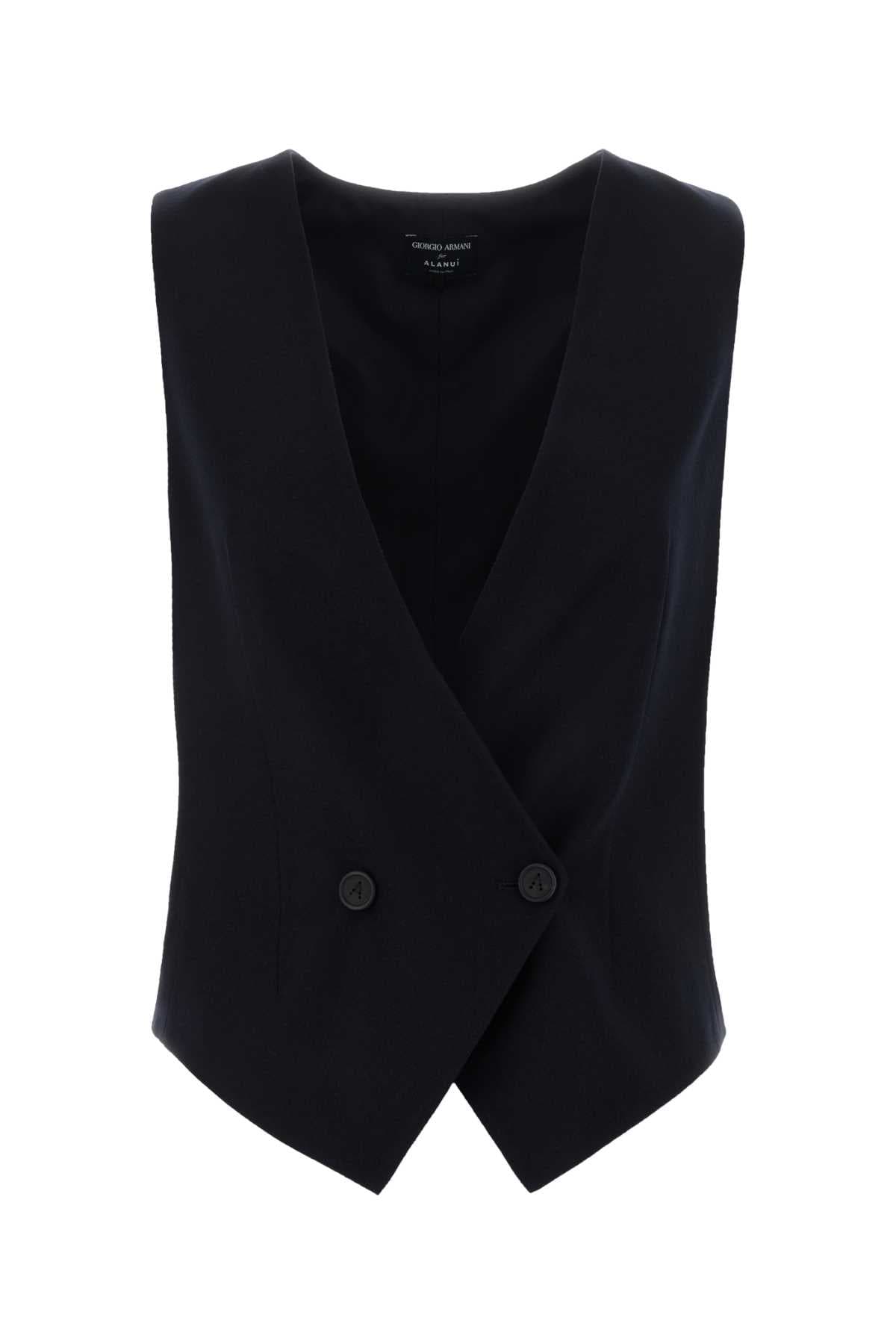 Midnight blue wool Giorgio Armani x Alanui vest