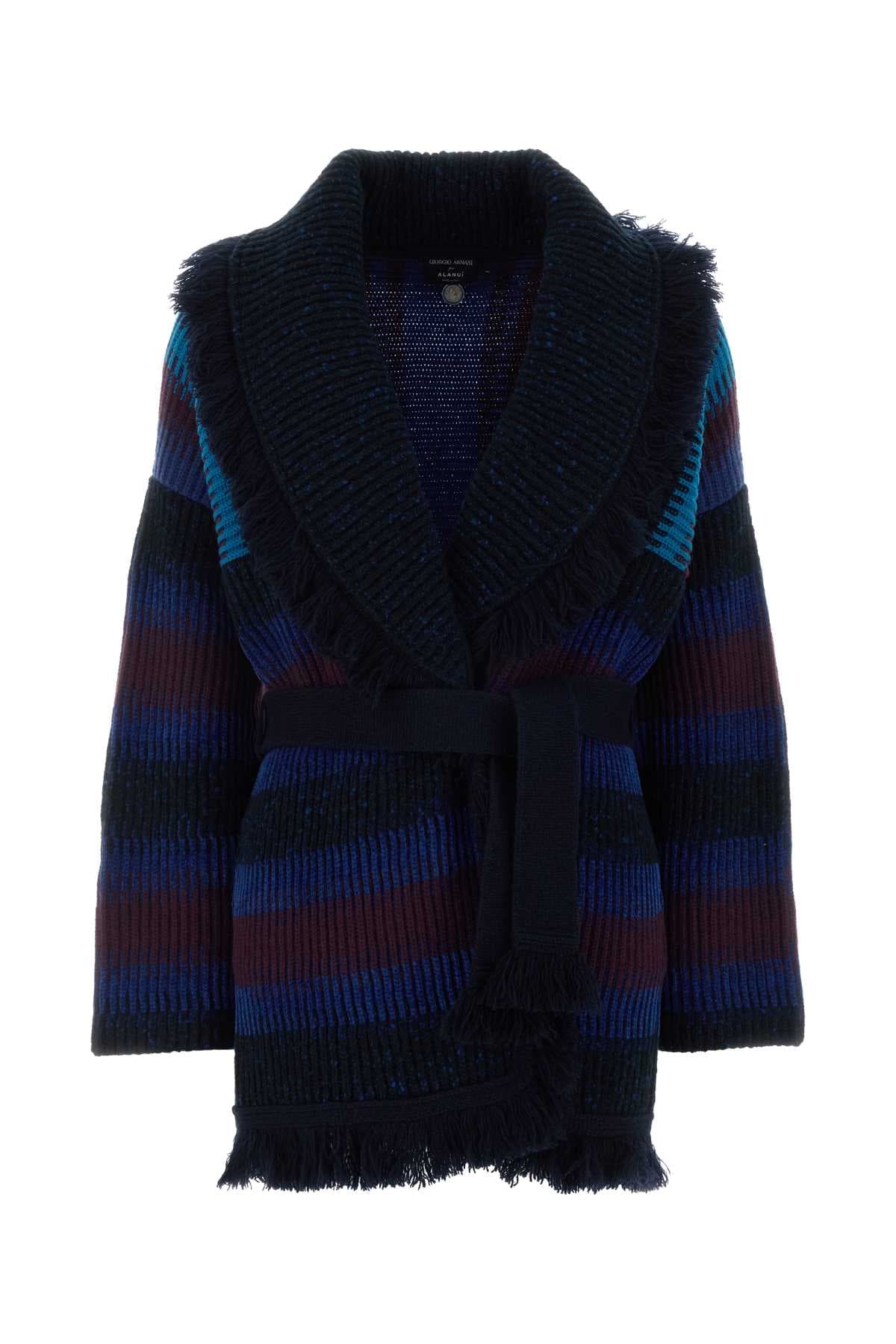 Embroidered cashmere blend Giorgio Armani x Alanui cardigan