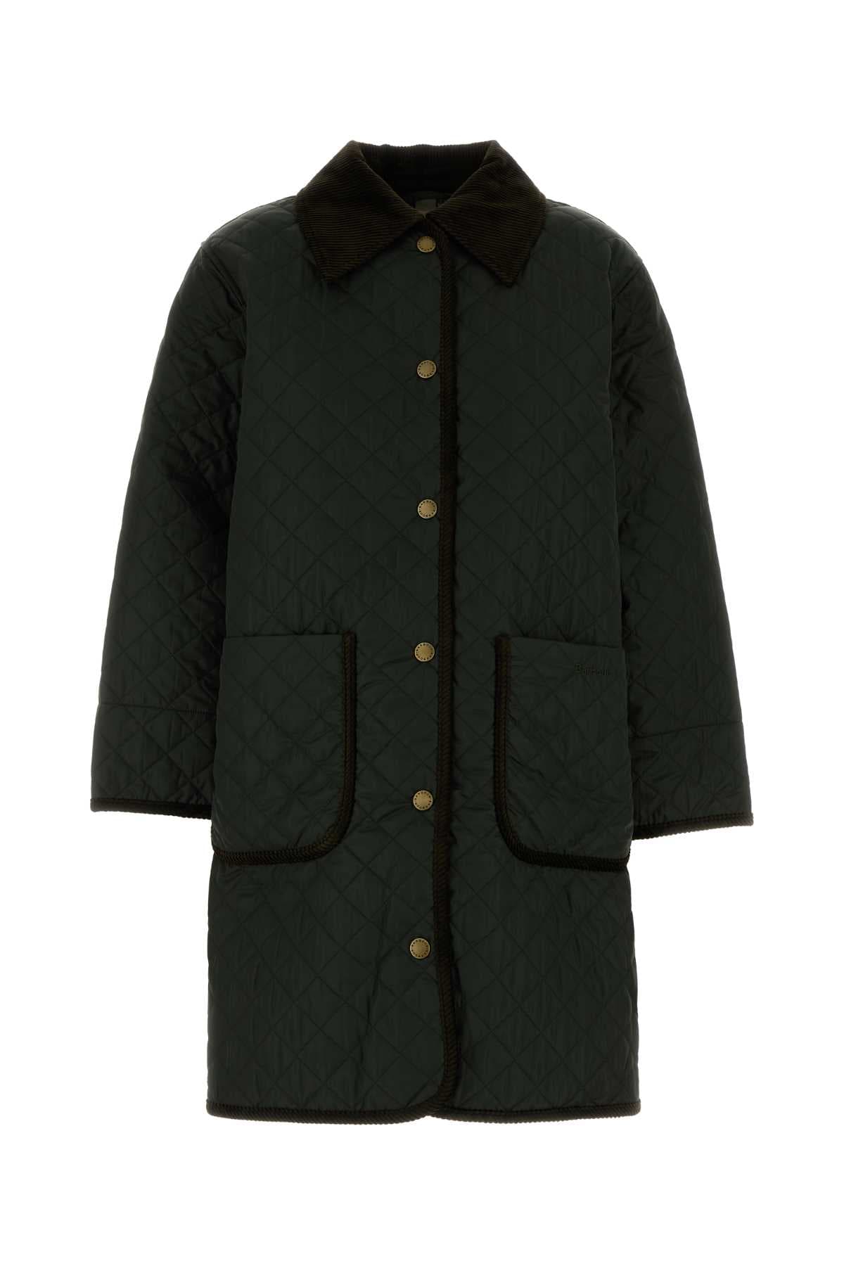 Bottle green polyester Carly jacket