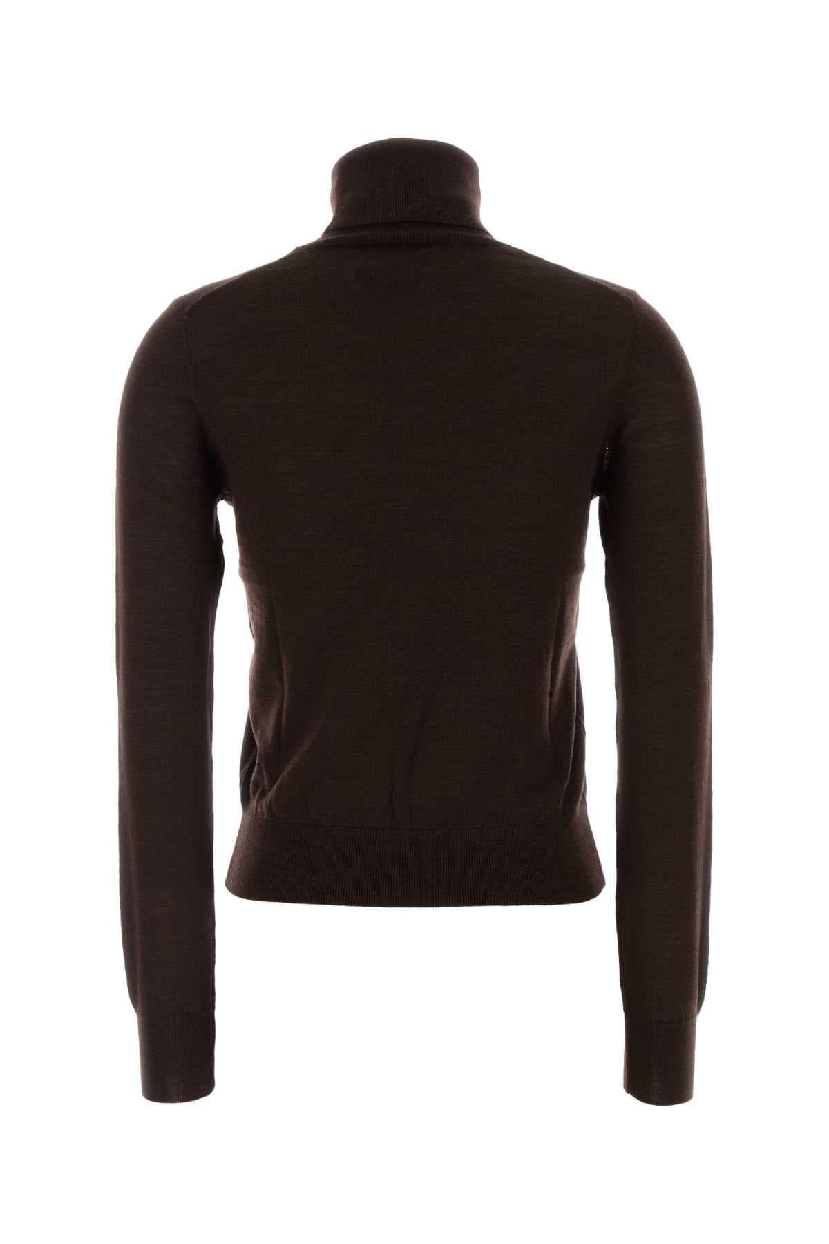 Chocolate wool sweater - мініатюра 2