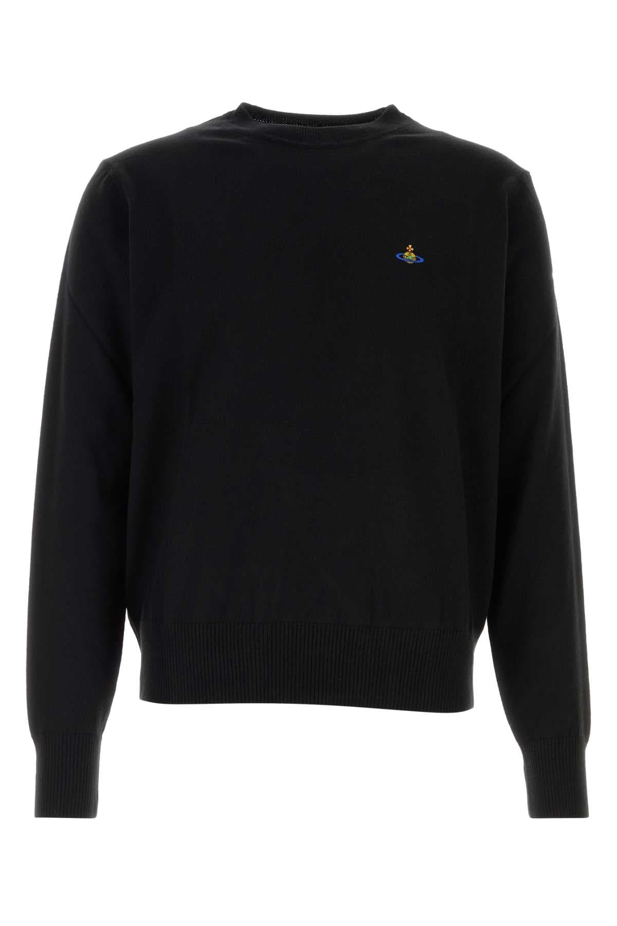 Black cotton blend Alex sweater