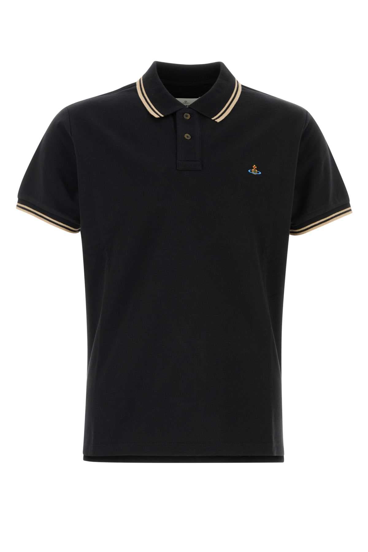 Black piquet Classic polo shirt