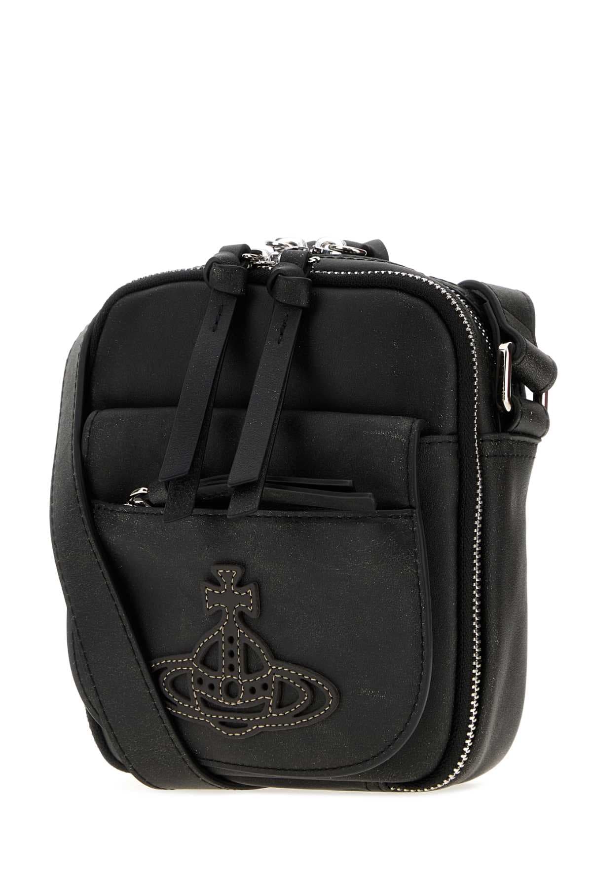 Black leather small Eton crossbody bag - мініатюра 2