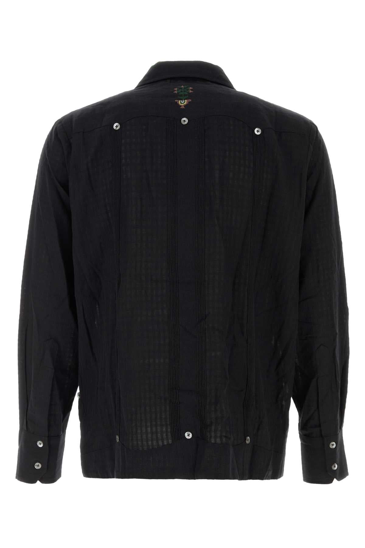 Black cotton Byrsa shirt - мініатюра 2