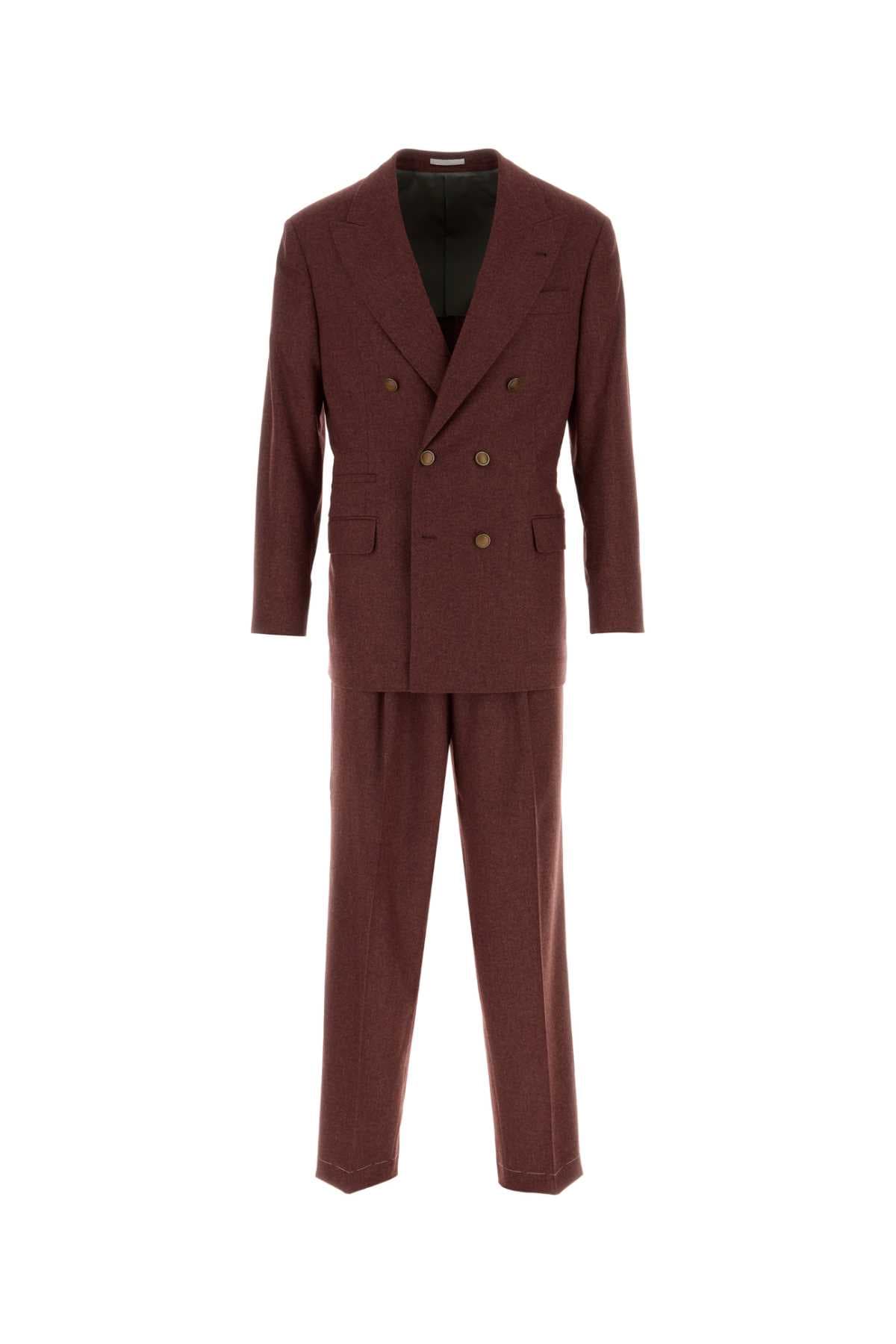 Tyrian purple wool blend dress