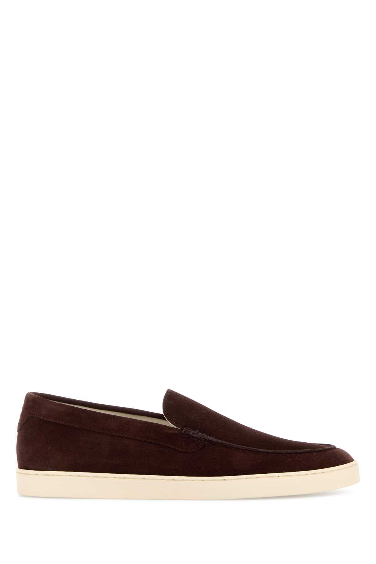 Chocolate suede loafers