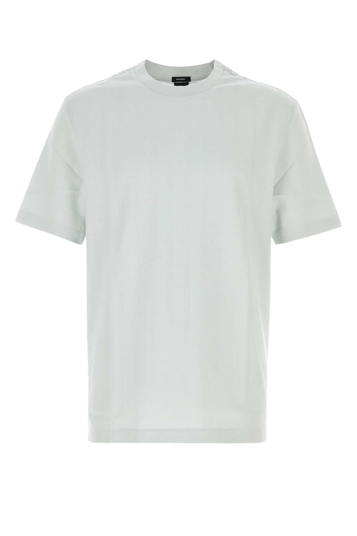 Pastel light-blue cotton t-shirt