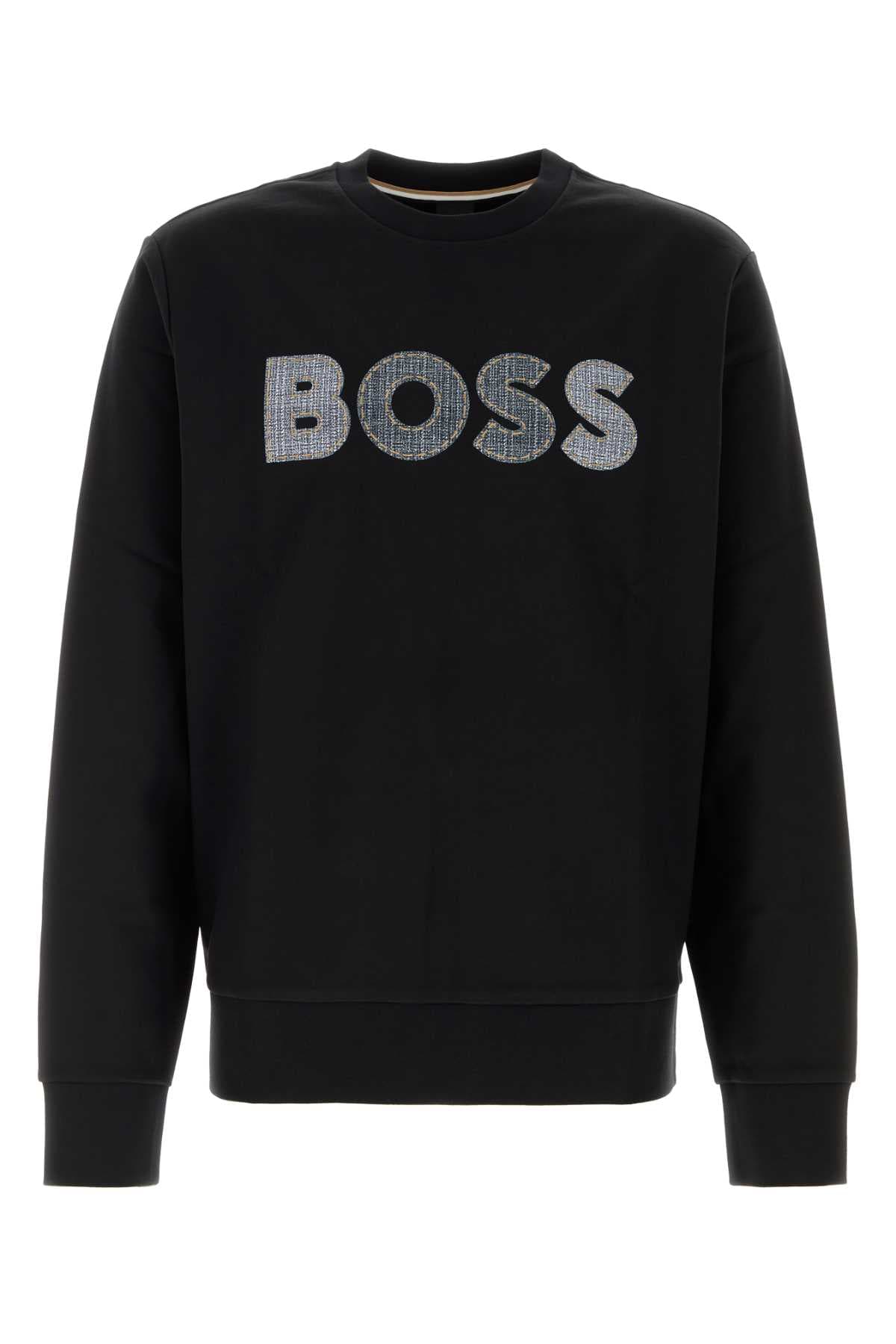 Black cotton sweatshirt