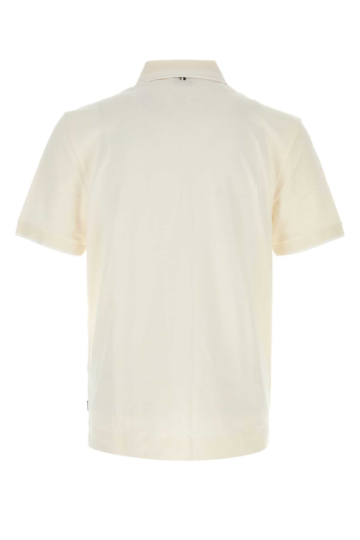 Ivory piquet polo shirt - мініатюра 2