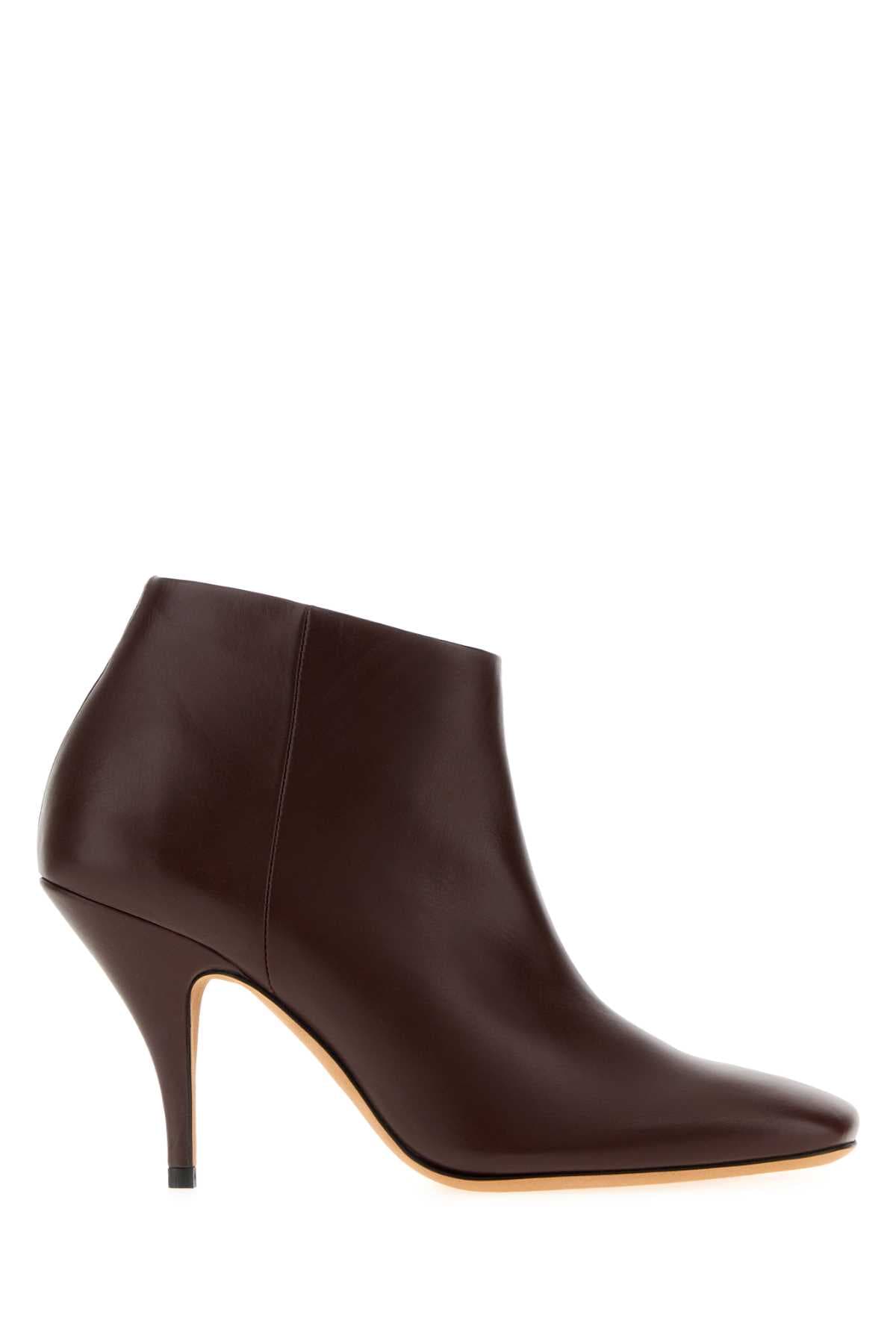 Chocolate leather Credo ankle boots