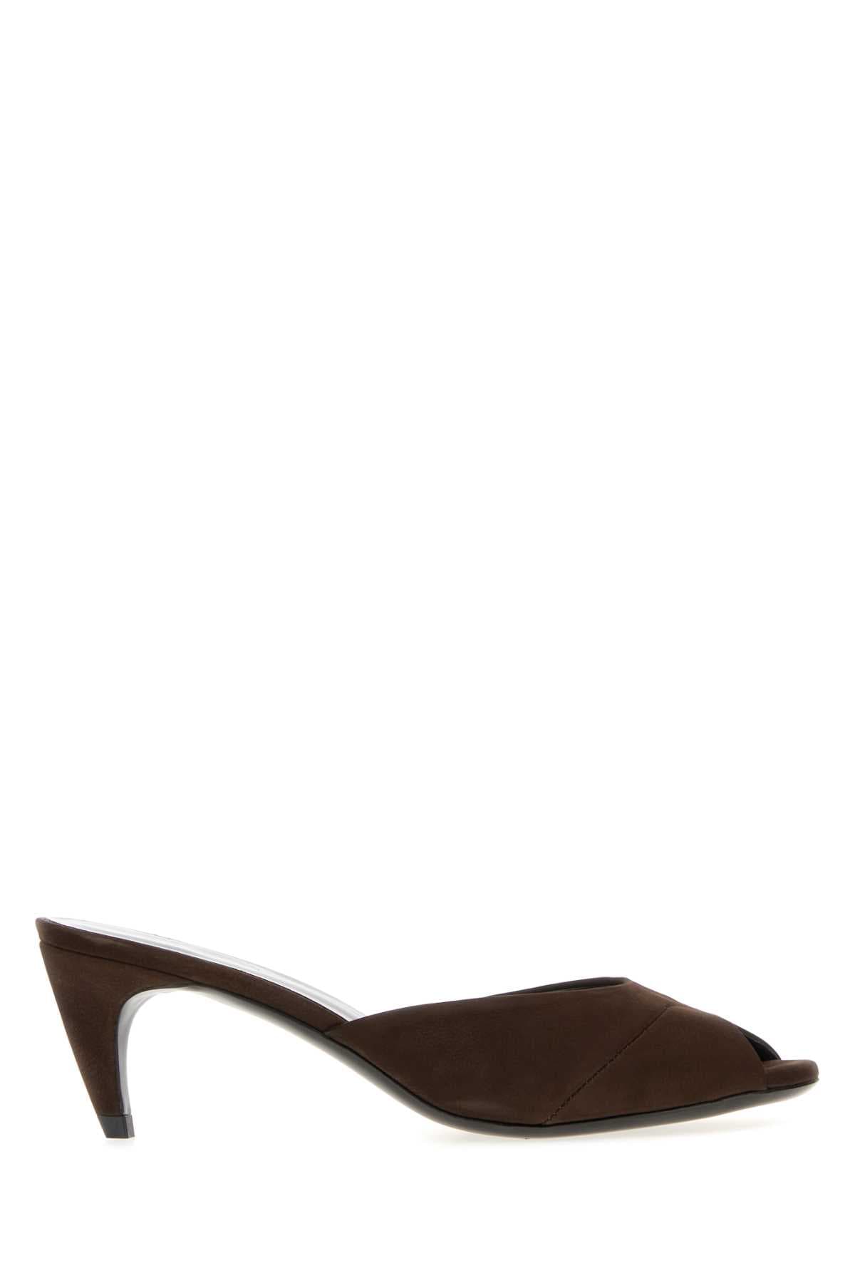Chocolate nubuck Cave mules