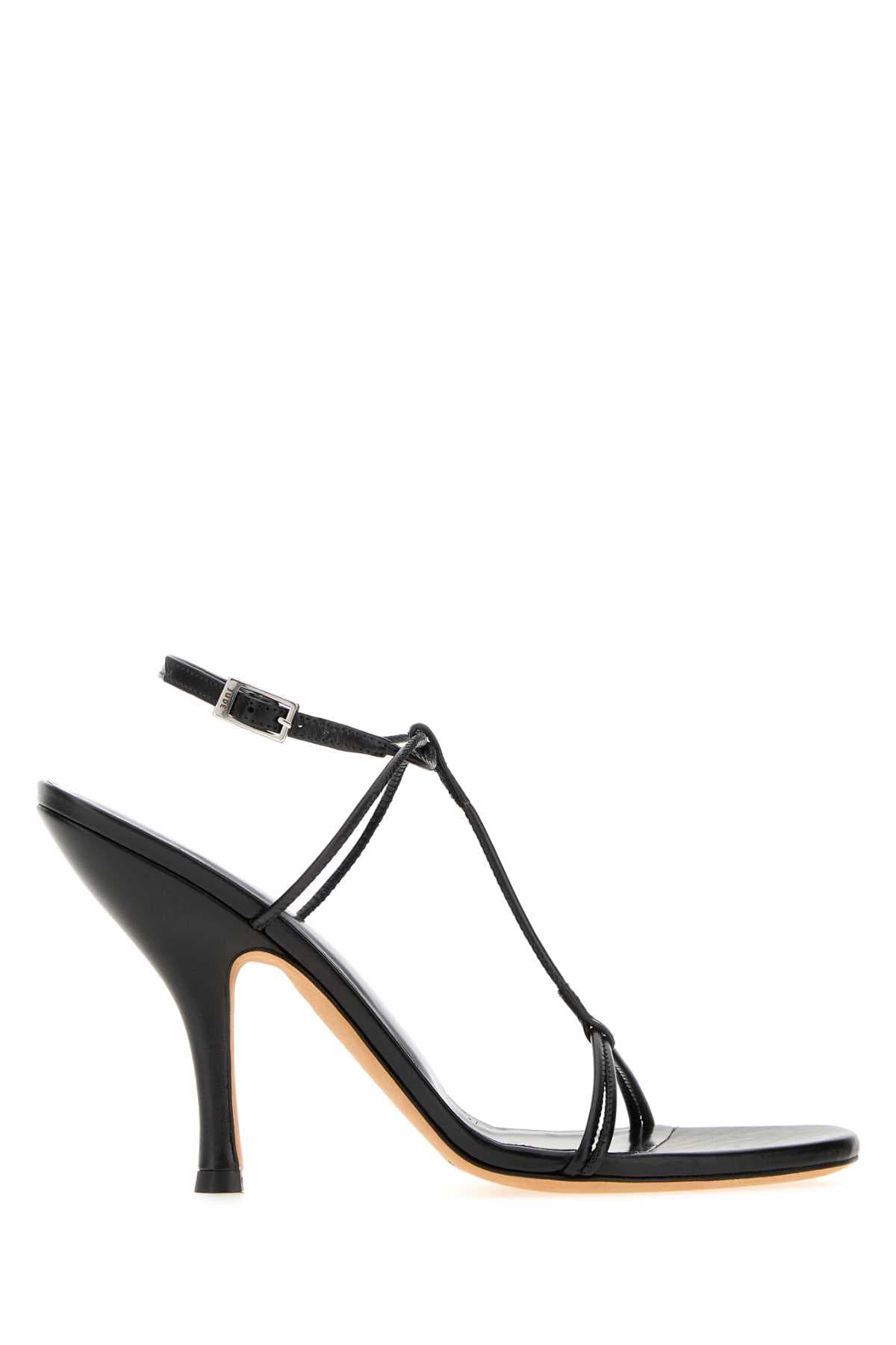 Black leather Mixer sandals