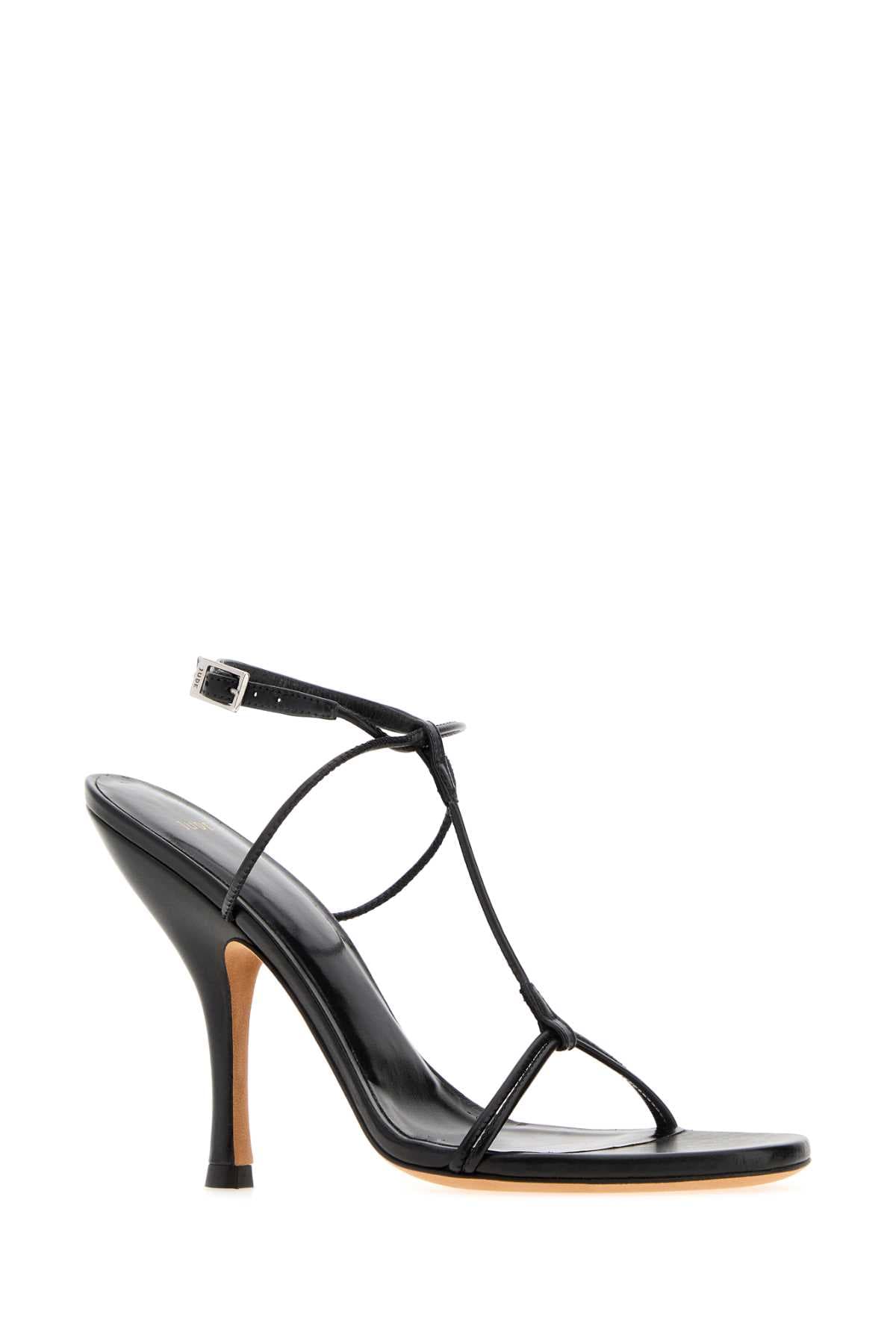 Black leather Mixer sandals - мініатюра 2