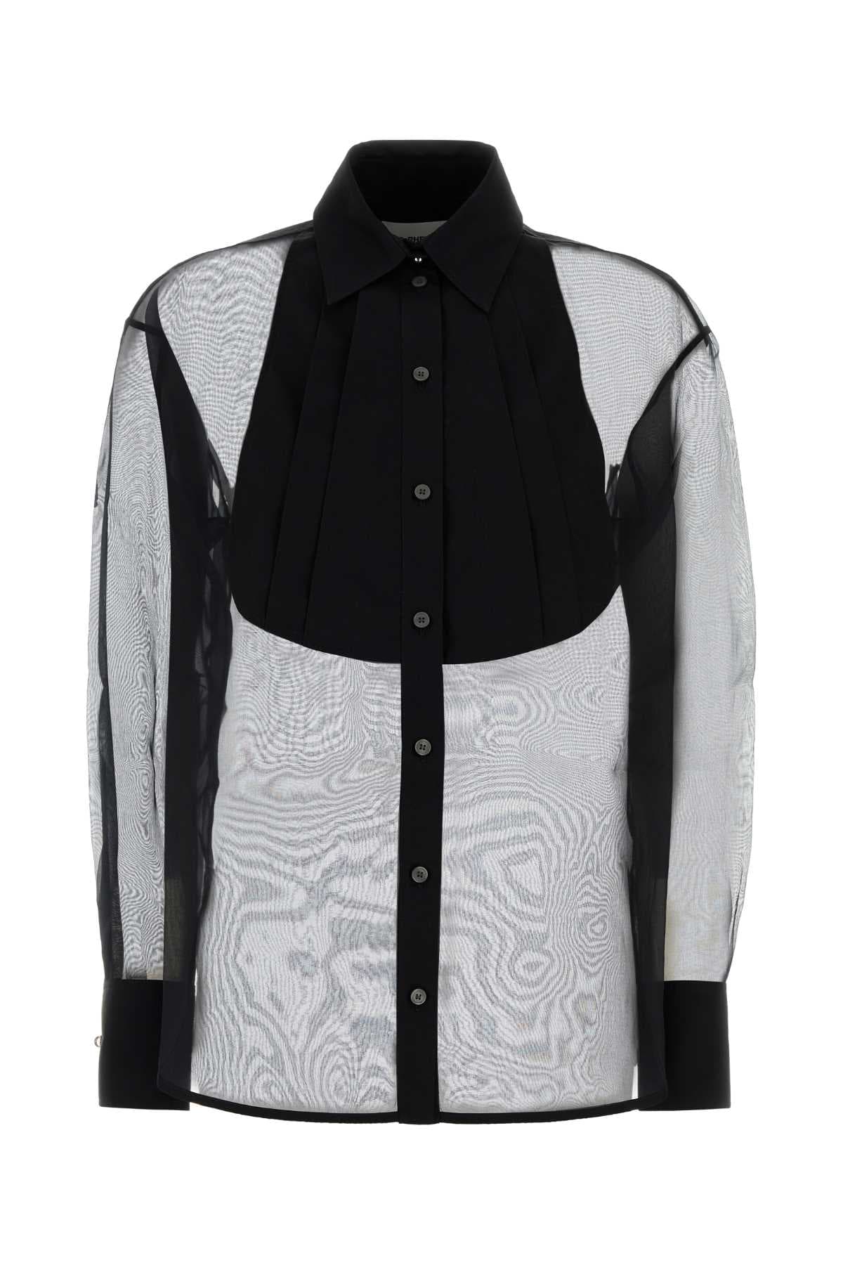 Black organza shirt