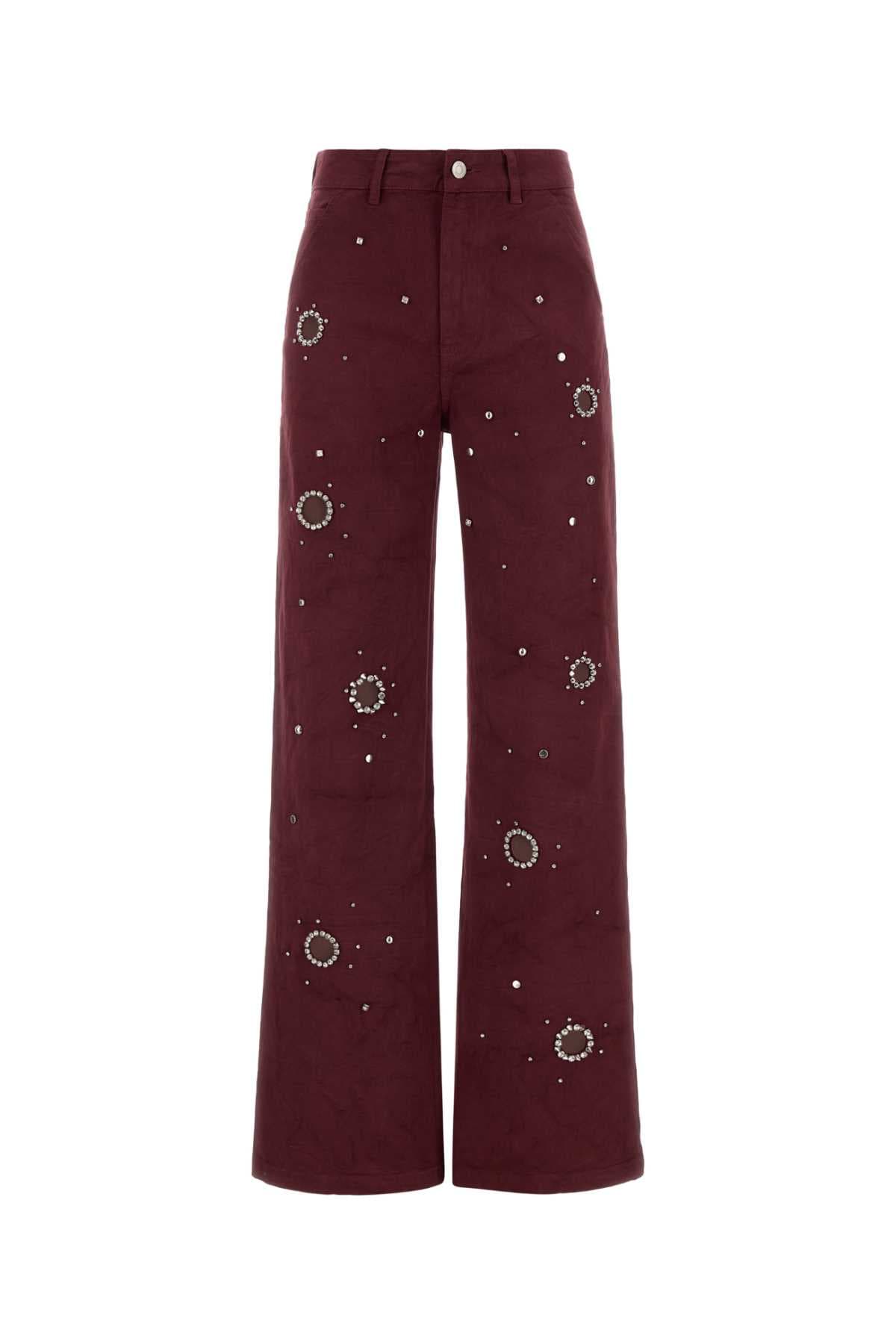 Tyrian purple stretch denim jeans