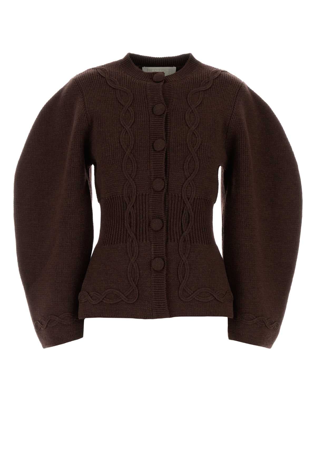 Brown wool Adrian cardigan