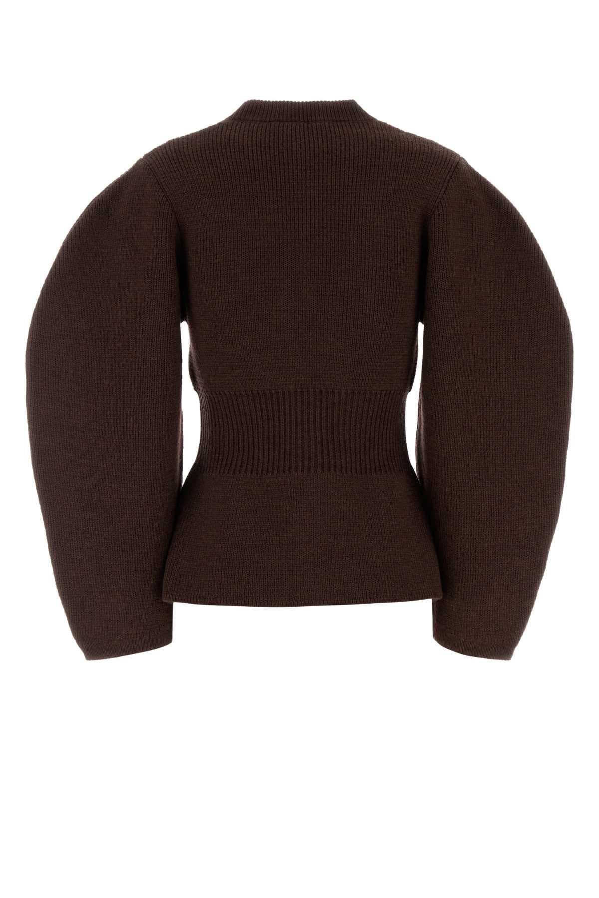 Brown wool Adrian cardigan - мініатюра 2