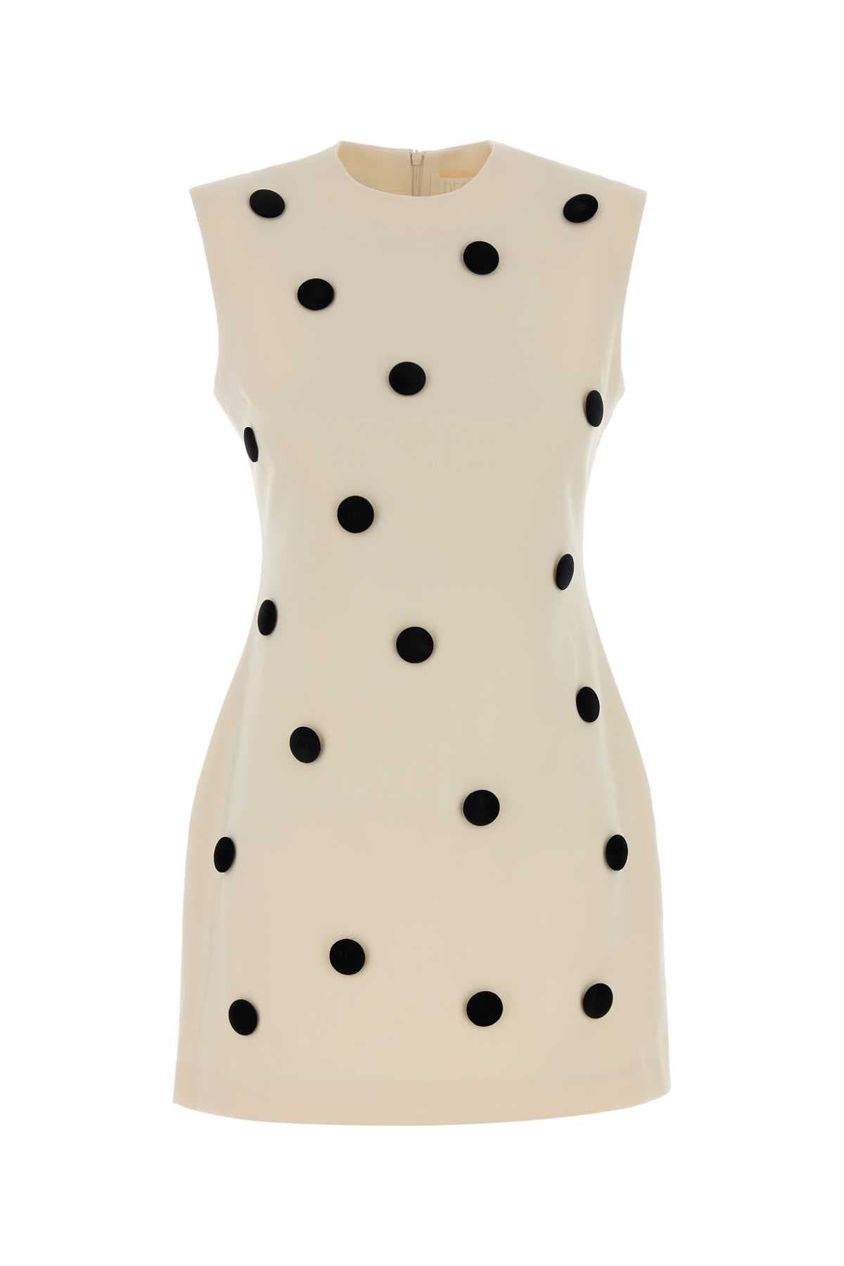 Ivory jersey Carole mini dress