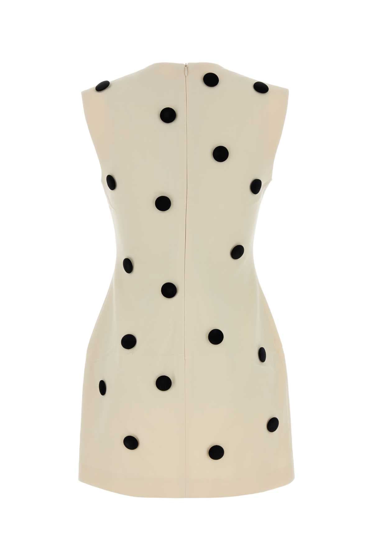 Ivory jersey Carole mini dress - мініатюра 2