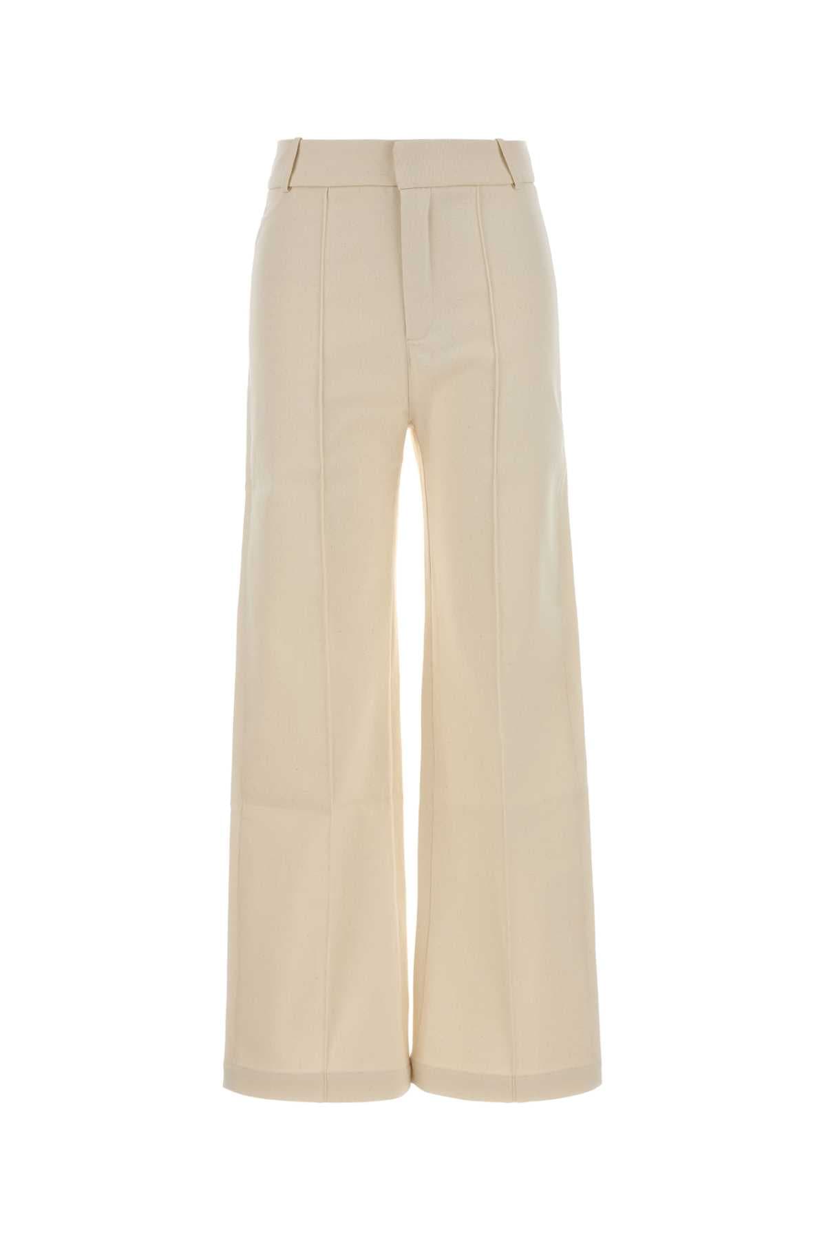 Ivory cotton blend Yoshimoto pant