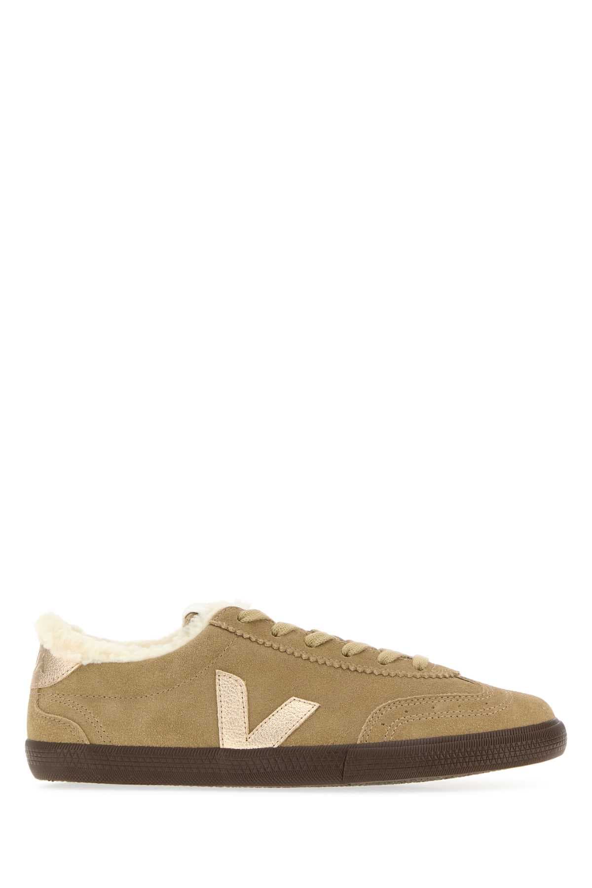 Beige suede Volley Winter sneakers