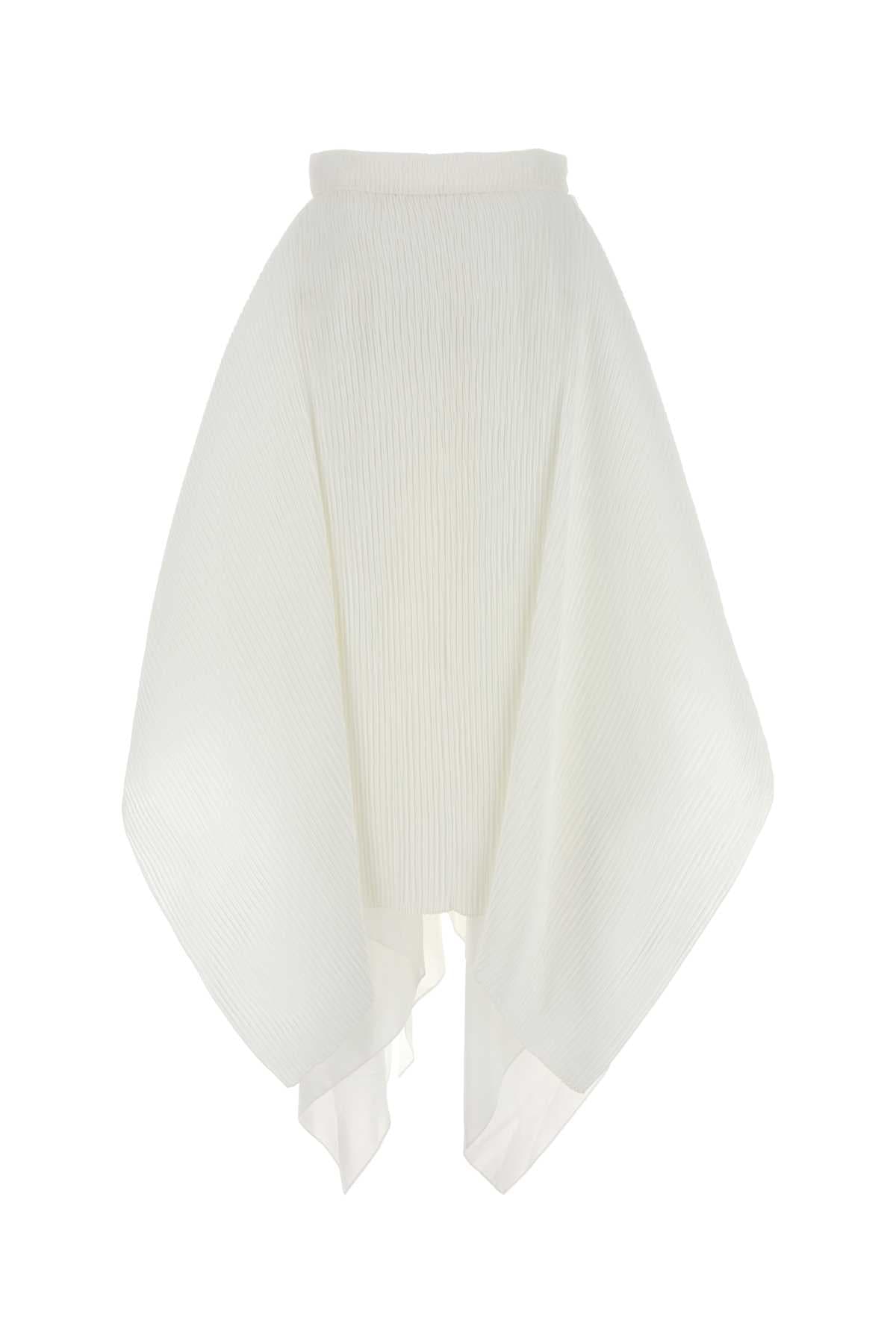 White polyester skirt