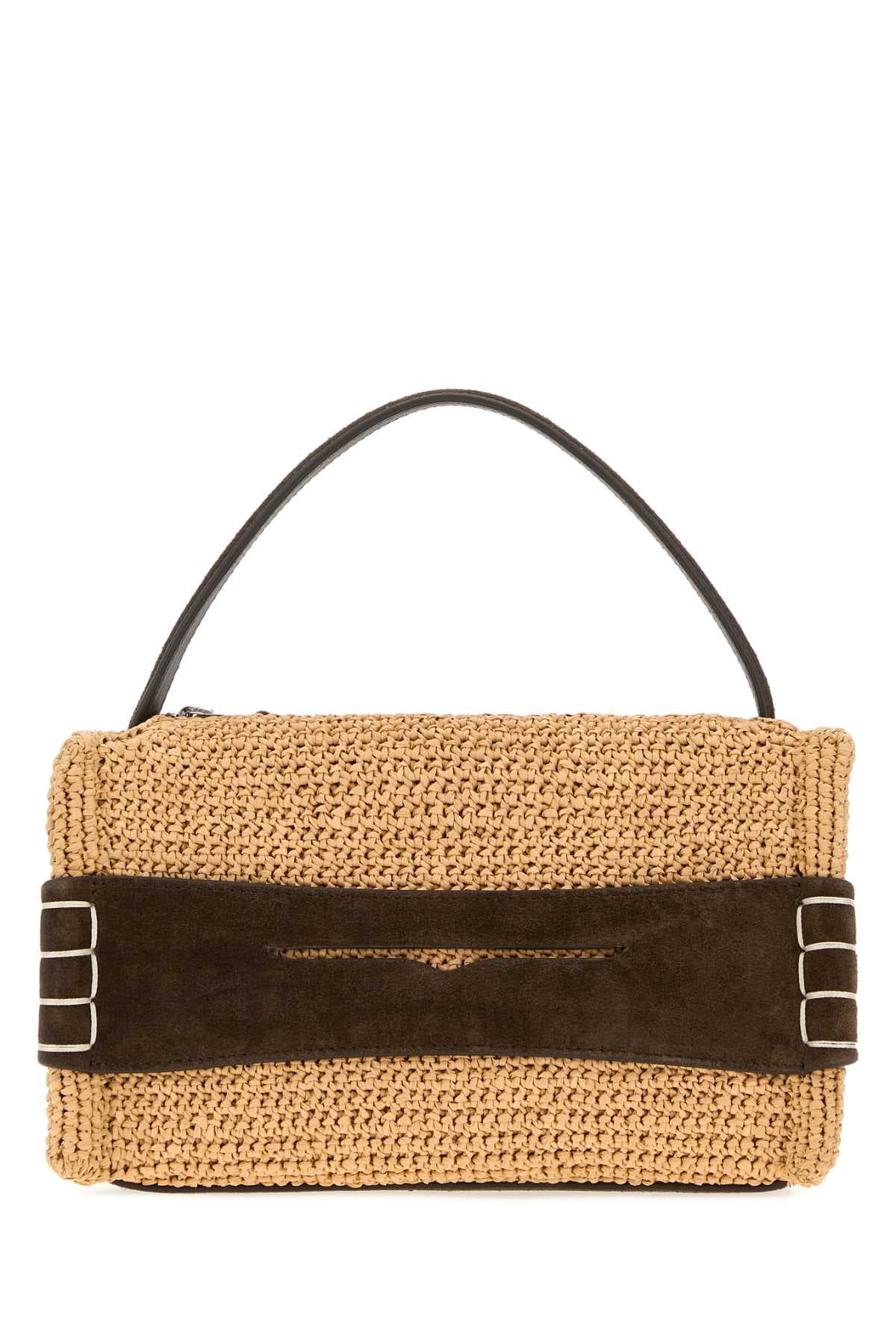 Raffia small Loafer handbag