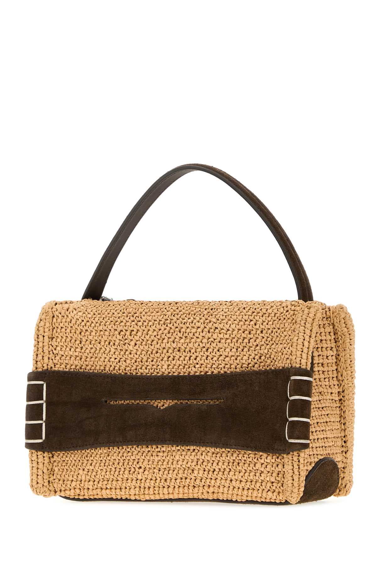 Raffia small Loafer handbag - мініатюра 2
