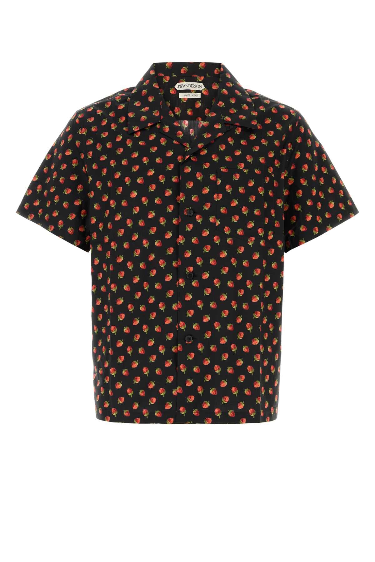 Printed poplin shirt